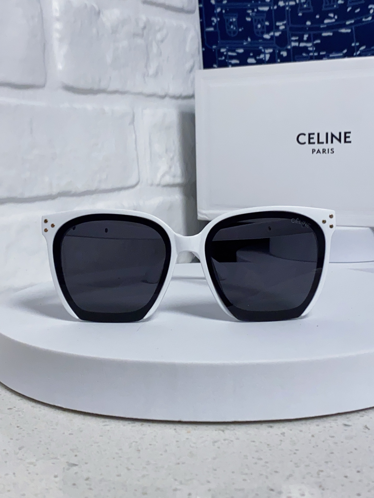  Celine赛琳 2025新款 欧美明星网红方形大框复古墨镜韩版男女潮个性朋克风太阳眼镜 