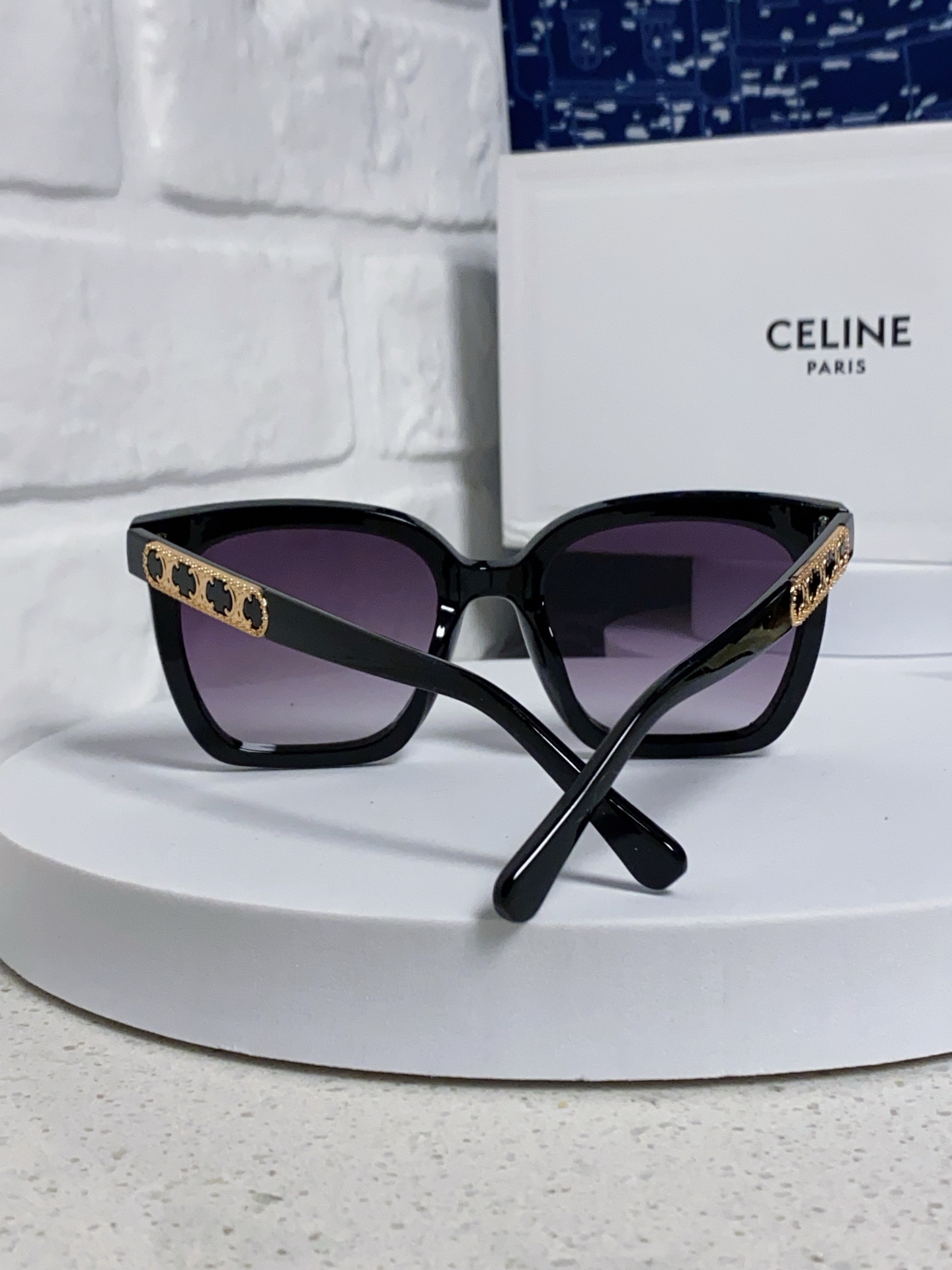  Celine赛琳 2025新款 欧美明星网红方形大框复古墨镜韩版男女潮个性朋克风太阳眼镜 