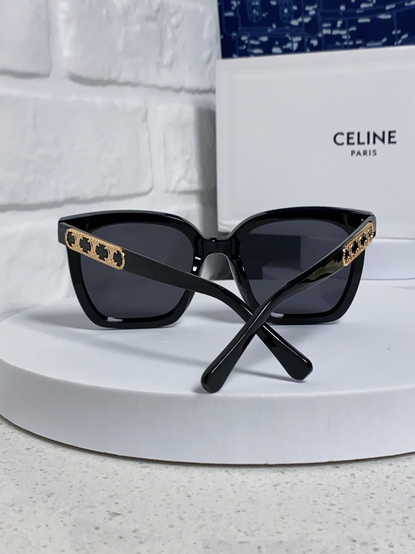  Celine赛琳 2025新款 欧美明星网红方形大框复古墨镜韩版男女潮个性朋克风太阳眼镜 