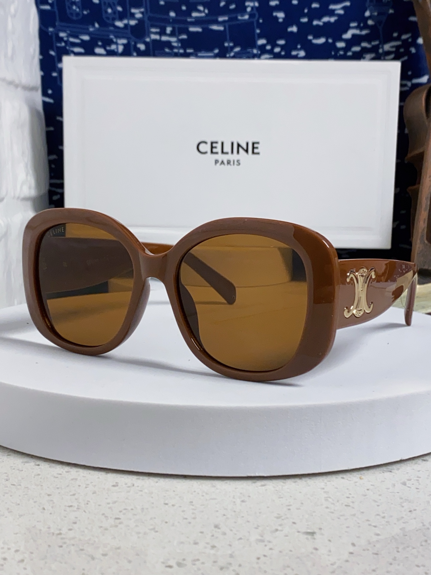  Celine赛琳墨镜女李庚希lisa吴昕同款 凯旋门太阳眼镜 大框素颜显瘦太阳镜女网红同款防紫外线墨镜