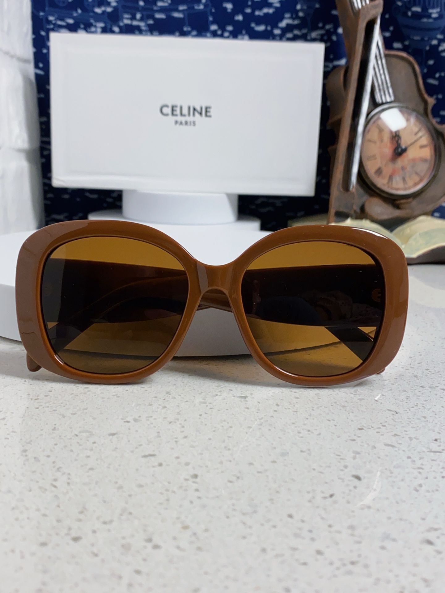  Celine赛琳墨镜女李庚希lisa吴昕同款 凯旋门太阳眼镜 大框素颜显瘦太阳镜女网红同款防紫外线墨镜