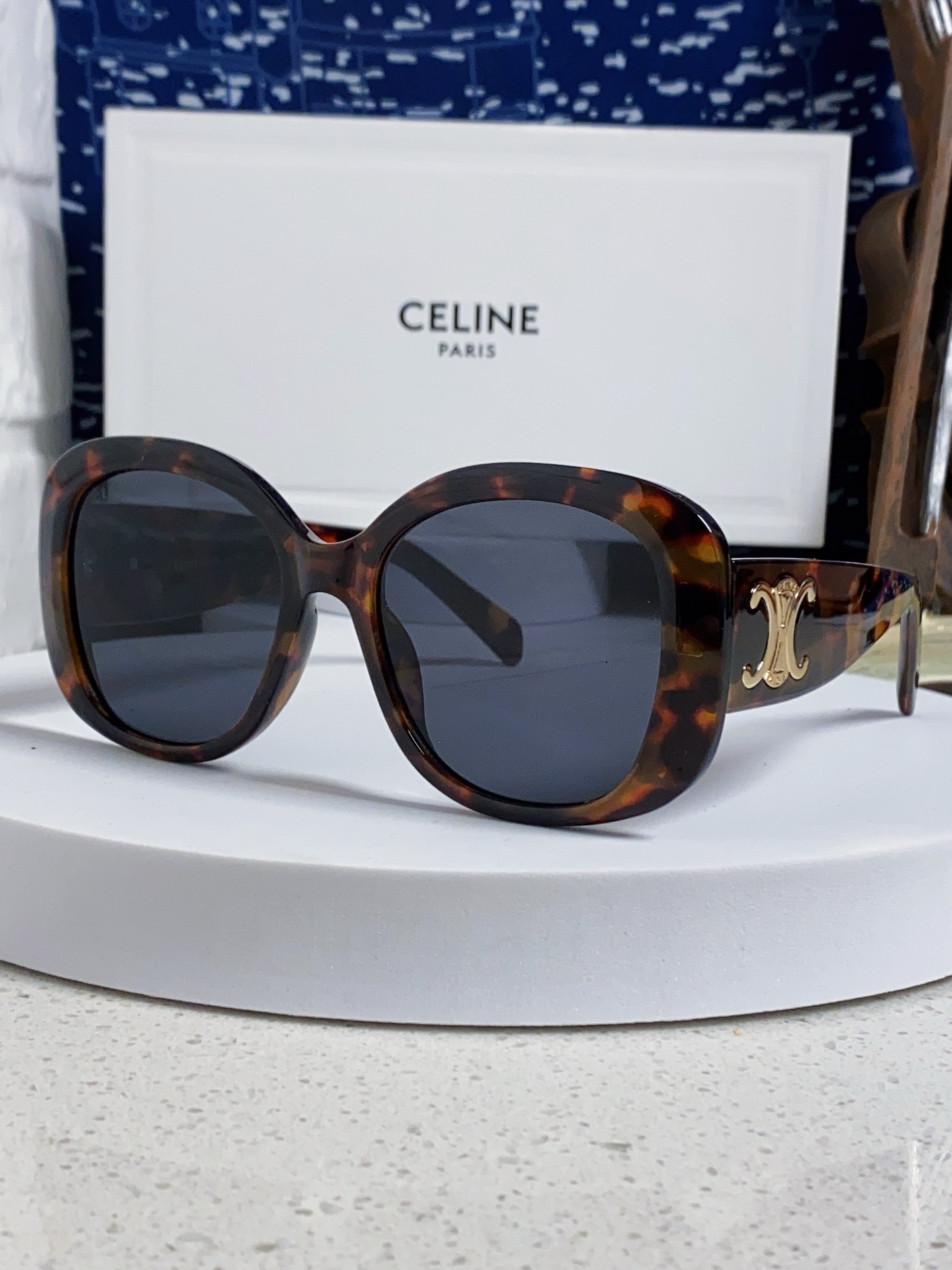  Celine赛琳墨镜女李庚希lisa吴昕同款 凯旋门太阳眼镜 大框素颜显瘦太阳镜女网红同款防紫外线墨镜
