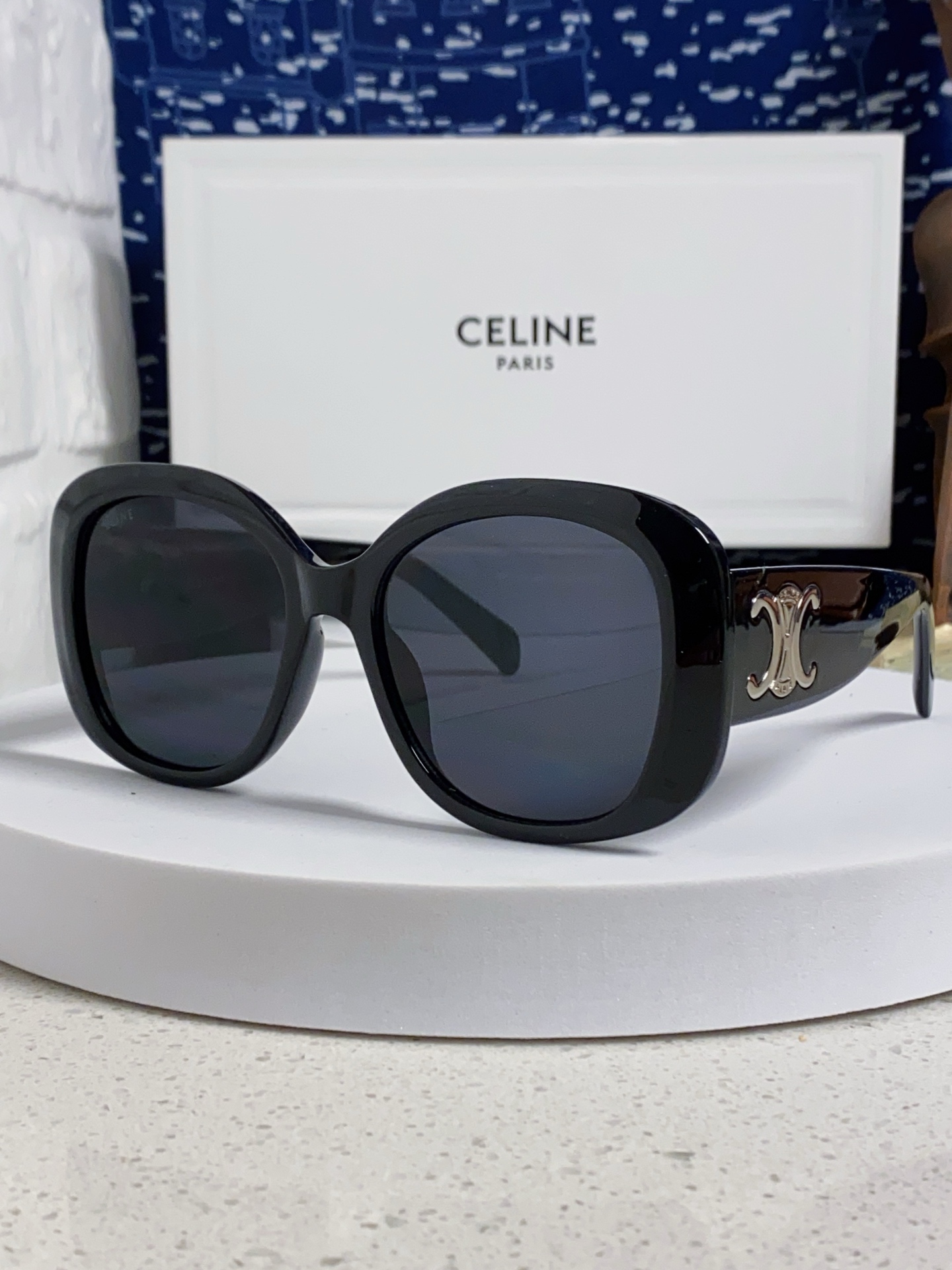  Celine赛琳墨镜女李庚希lisa吴昕同款 凯旋门太阳眼镜 大框素颜显瘦太阳镜女网红同款防紫外线墨镜