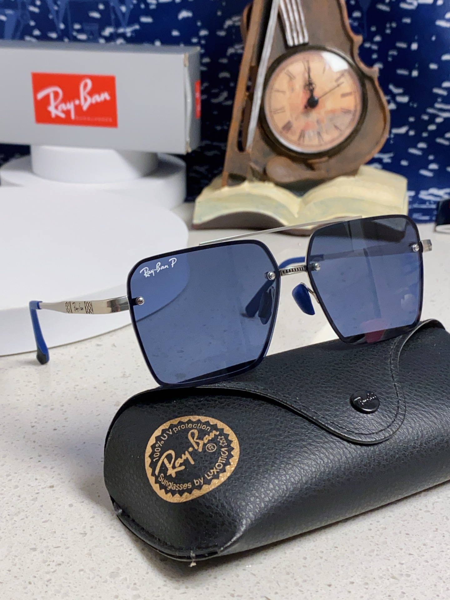  RayBan雷朋男士偏光高品质 2025新款 个性半框男士太阳镜复古双梁开车驾驶专用墨镜防紫外线潮 R