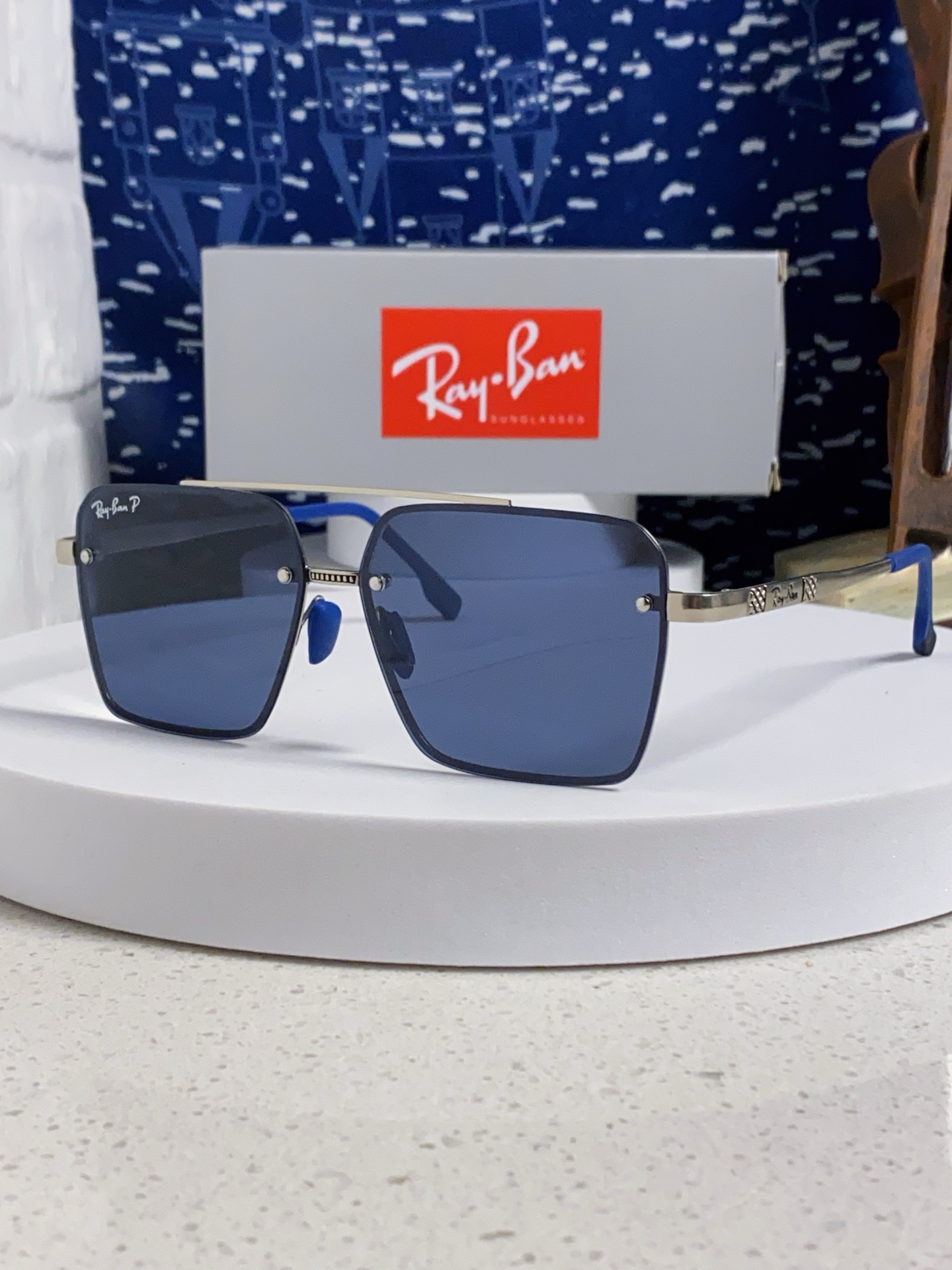  RayBan雷朋男士偏光高品质 2025新款 个性半框男士太阳镜复古双梁开车驾驶专用墨镜防紫外线潮 R