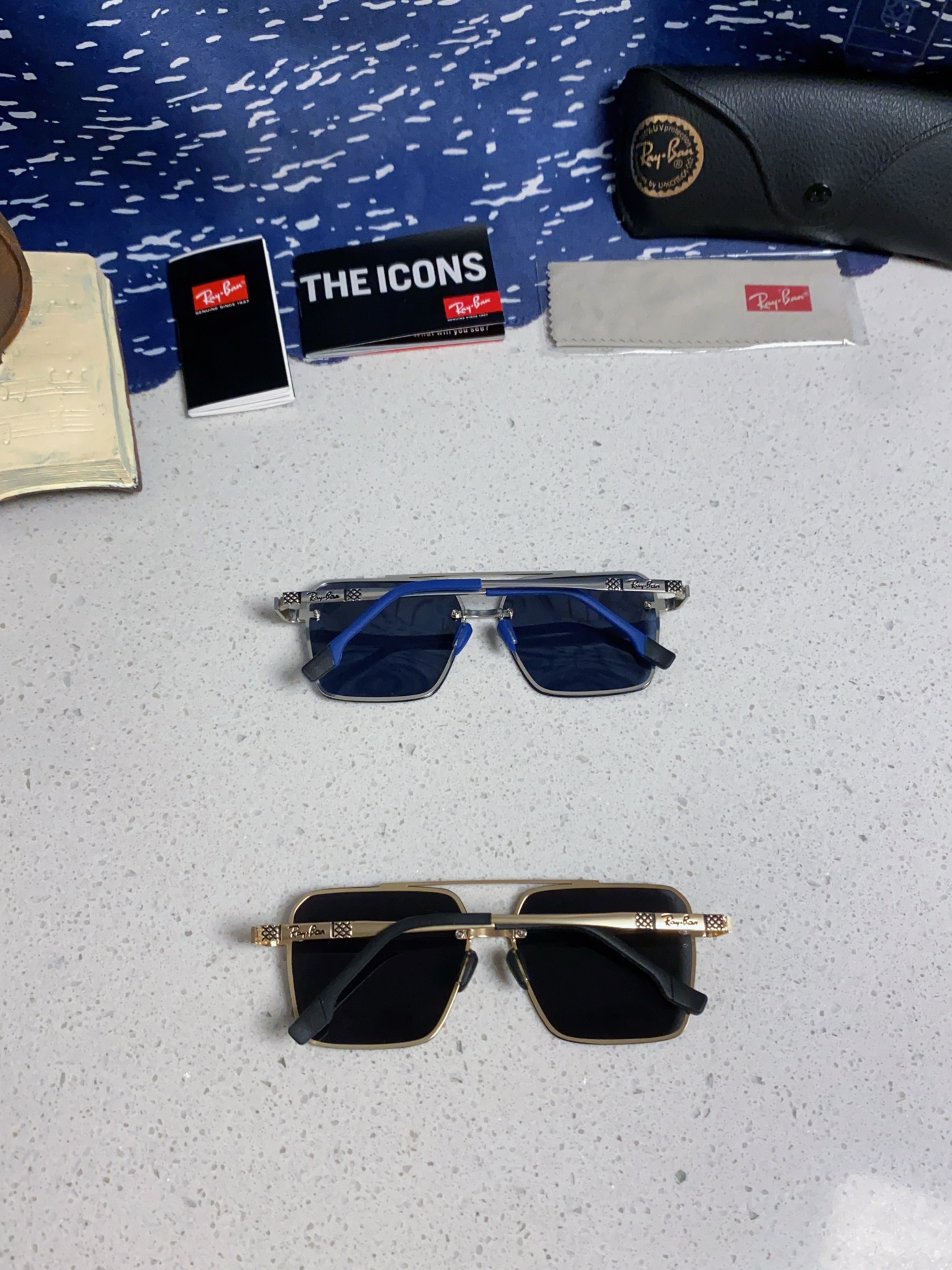  RayBan雷朋男士偏光高品质 2025新款 个性半框男士太阳镜复古双梁开车驾驶专用墨镜防紫外线潮 R