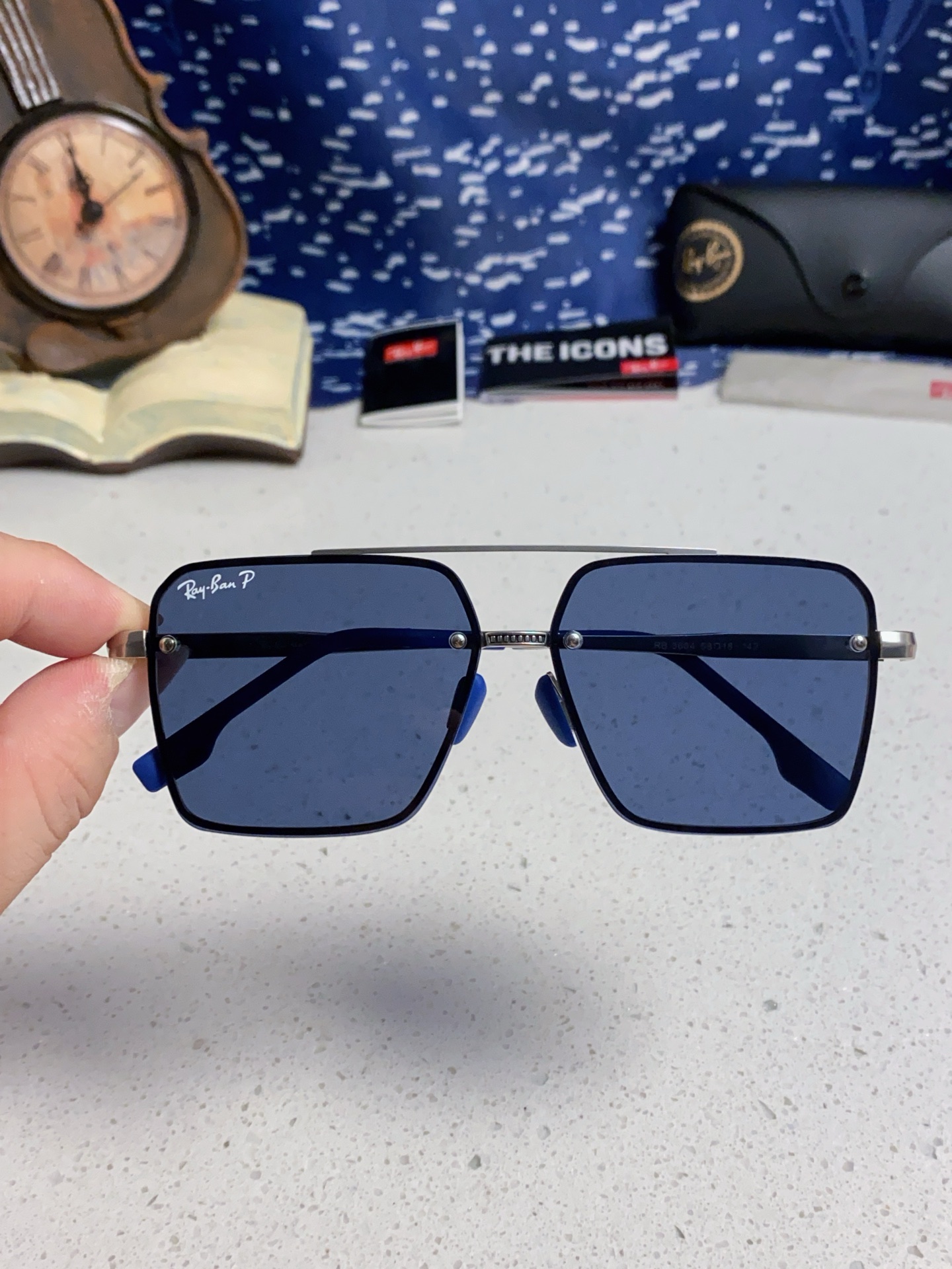  RayBan雷朋男士偏光高品质 2025新款 个性半框男士太阳镜复古双梁开车驾驶专用墨镜防紫外线潮 R