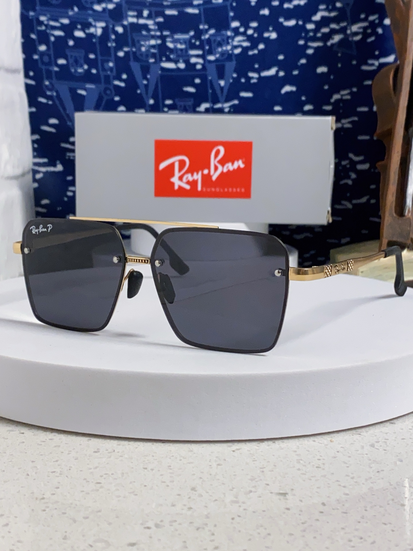  RayBan雷朋男士偏光高品质 2025新款 个性半框男士太阳镜复古双梁开车驾驶专用墨镜防紫外线潮 R