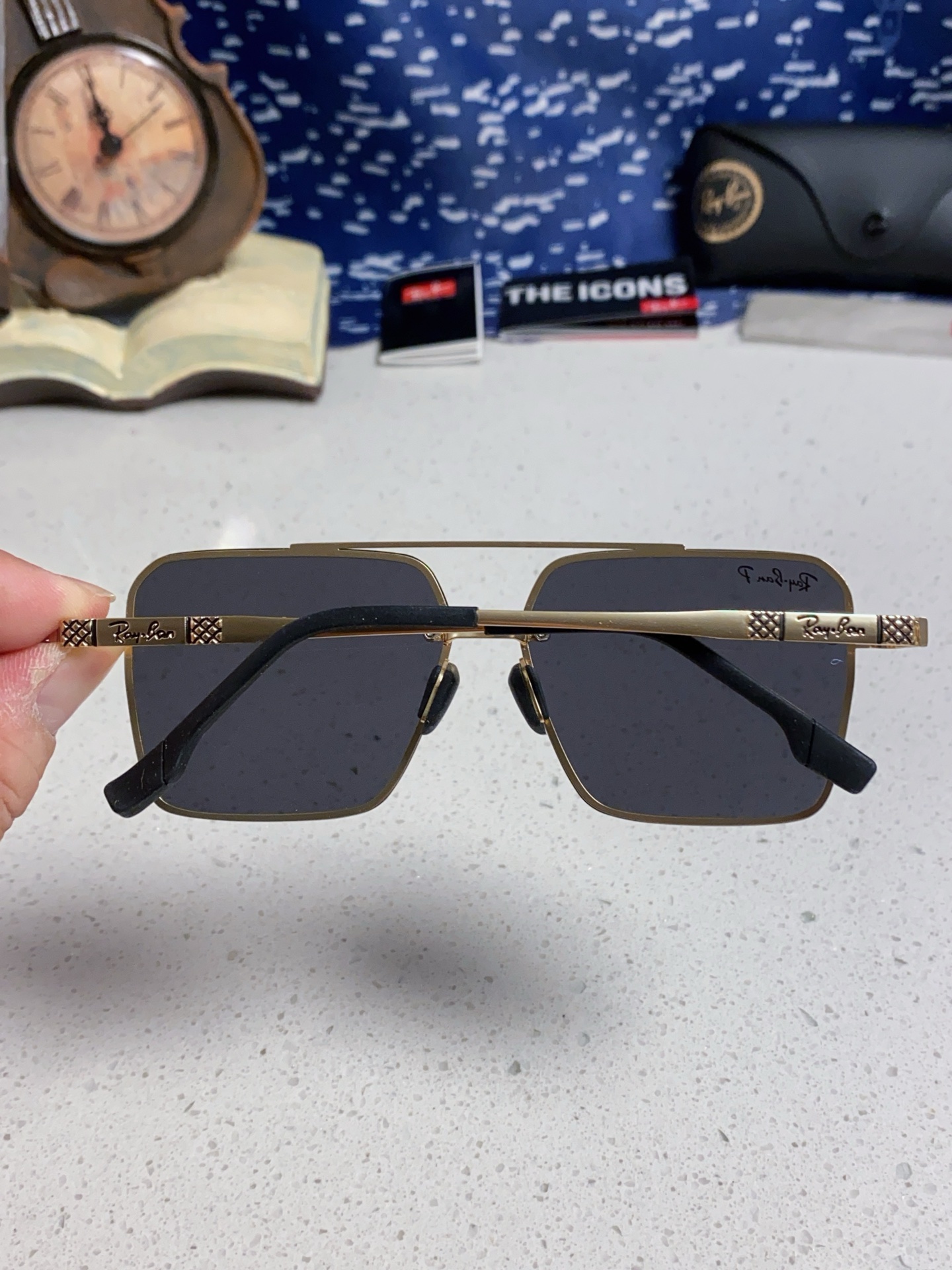  RayBan雷朋男士偏光高品质 2025新款 个性半框男士太阳镜复古双梁开车驾驶专用墨镜防紫外线潮 R