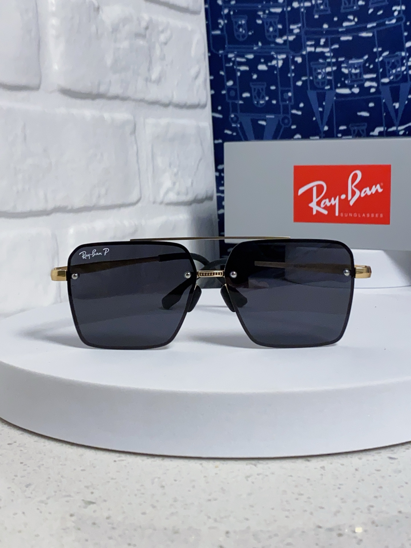  RayBan雷朋男士偏光高品质 2025新款 个性半框男士太阳镜复古双梁开车驾驶专用墨镜防紫外线潮 R