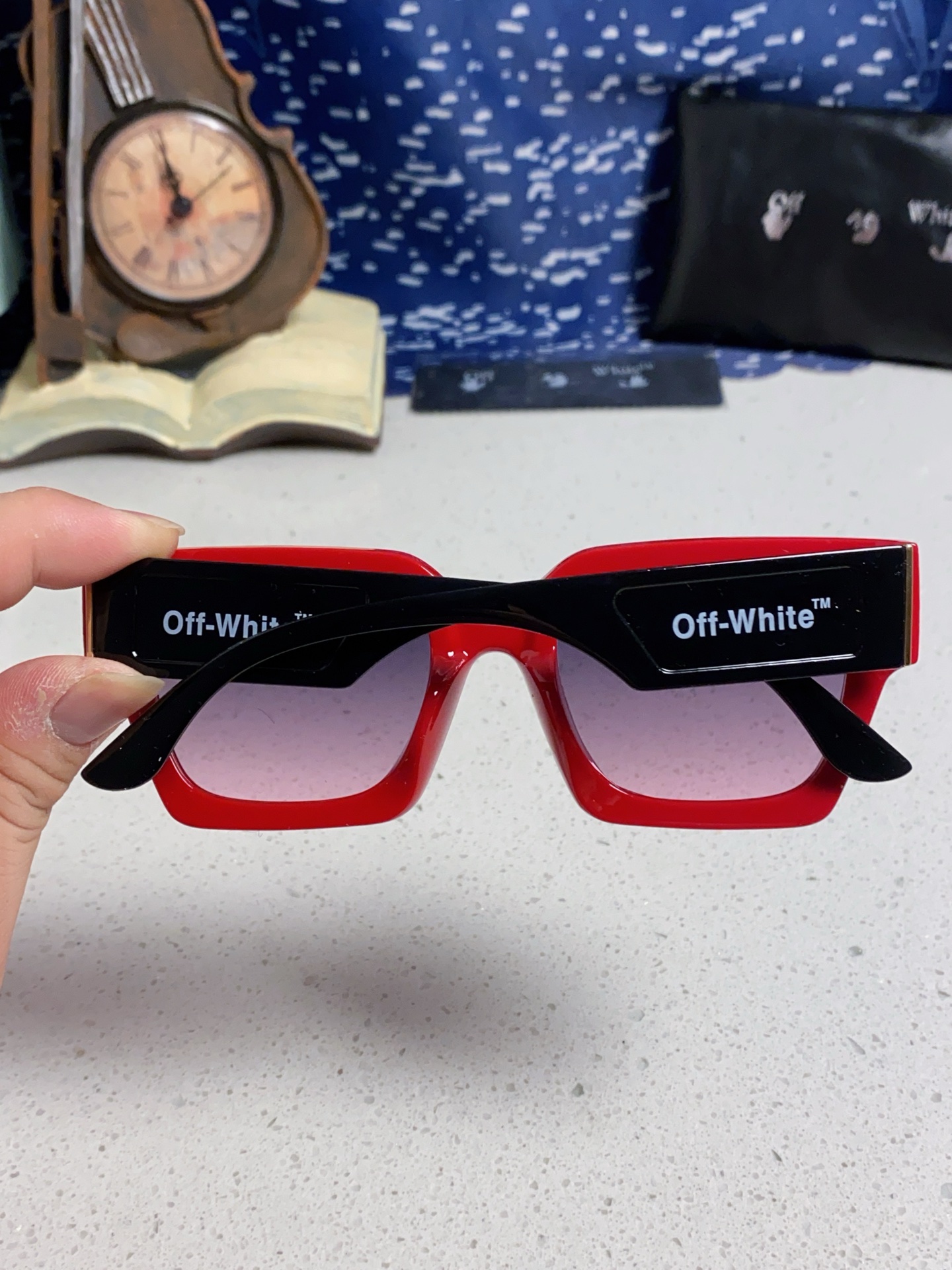  Off-White潮牌 2025新款太阳眼镜高颜值情侣款防辐射墨镜复古方形遮阳镜 男女通用