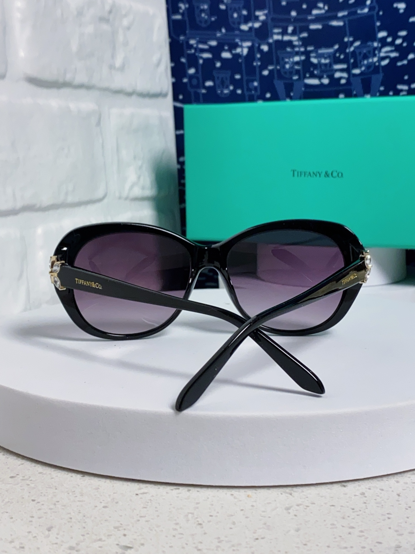 Tiffany & Co.TIFFANY蒂芙尼 2025新款女士墨镜偏光 圆猫眼墨镜女网红时尚气质遮阳