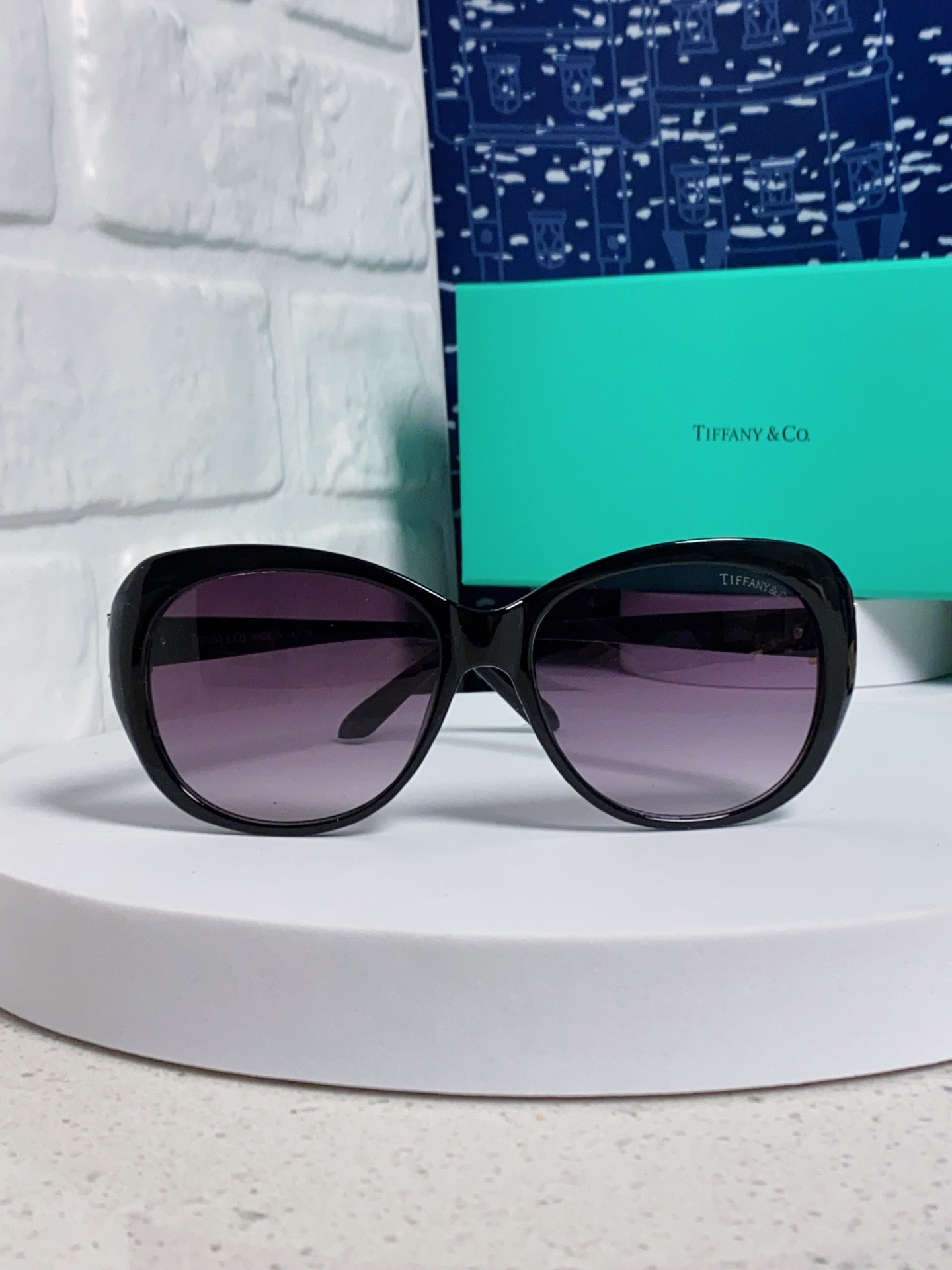  Tiffany & Co.TIFFANY蒂芙尼 2025新款女士墨镜偏光 圆猫眼墨镜女网红时尚气质遮阳