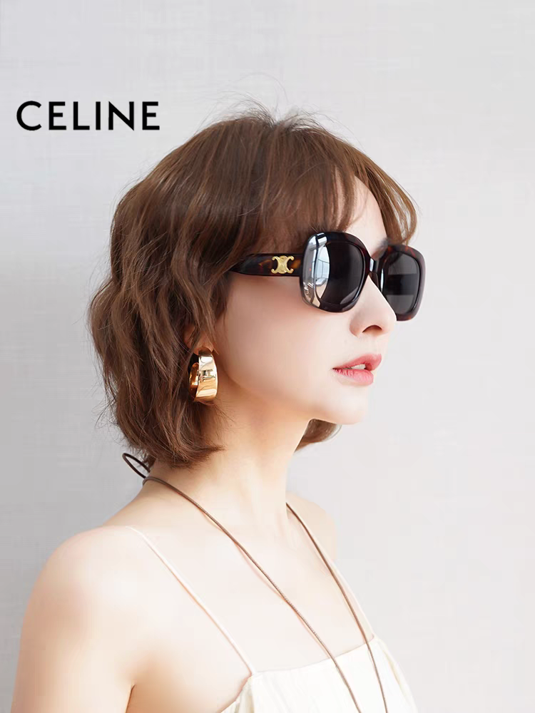  Celine赛琳墨镜女李庚希lisa吴昕同款 凯旋门太阳眼镜 大框素颜显瘦太阳镜女网红同款防紫外线墨镜