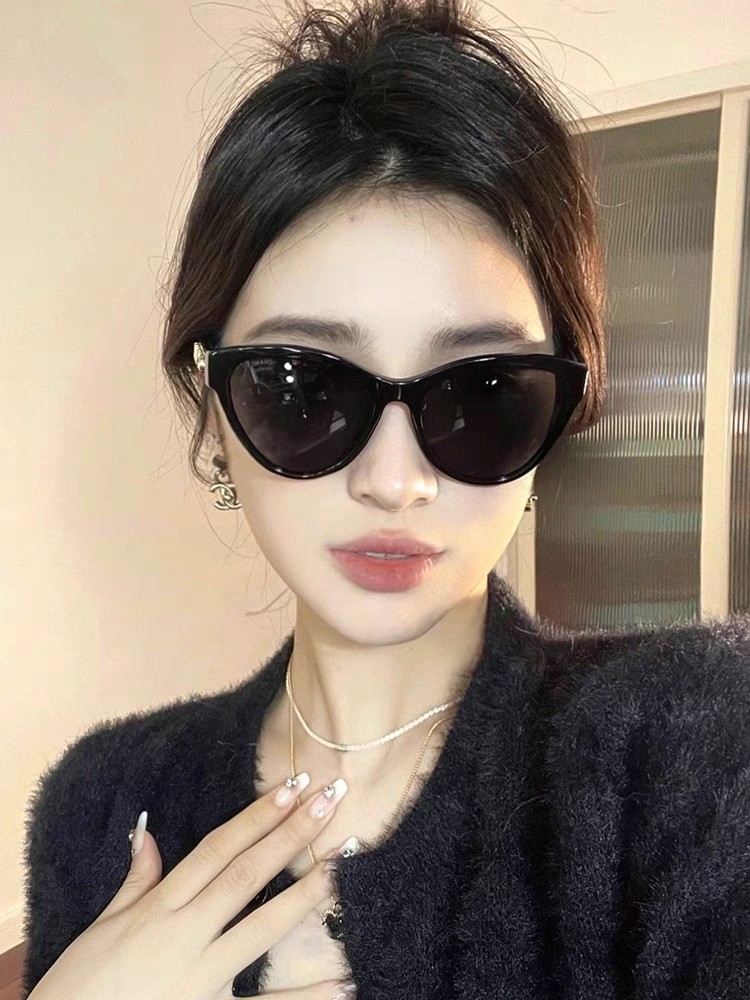  Chanel香奈儿 经典猫眼蝶形爱心logo墨镜小香风太阳镜遮阳防紫外线可配近视镜