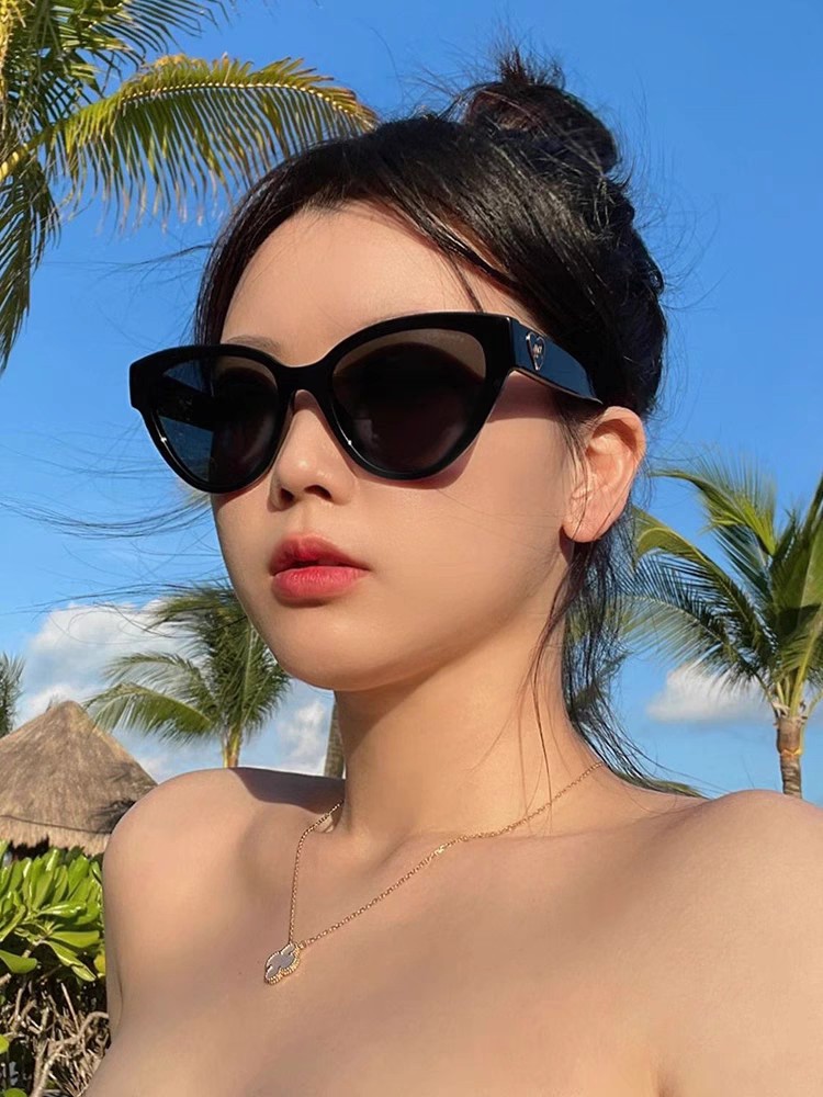  Chanel香奈儿 经典猫眼蝶形爱心logo墨镜小香风太阳镜遮阳防紫外线可配近视镜