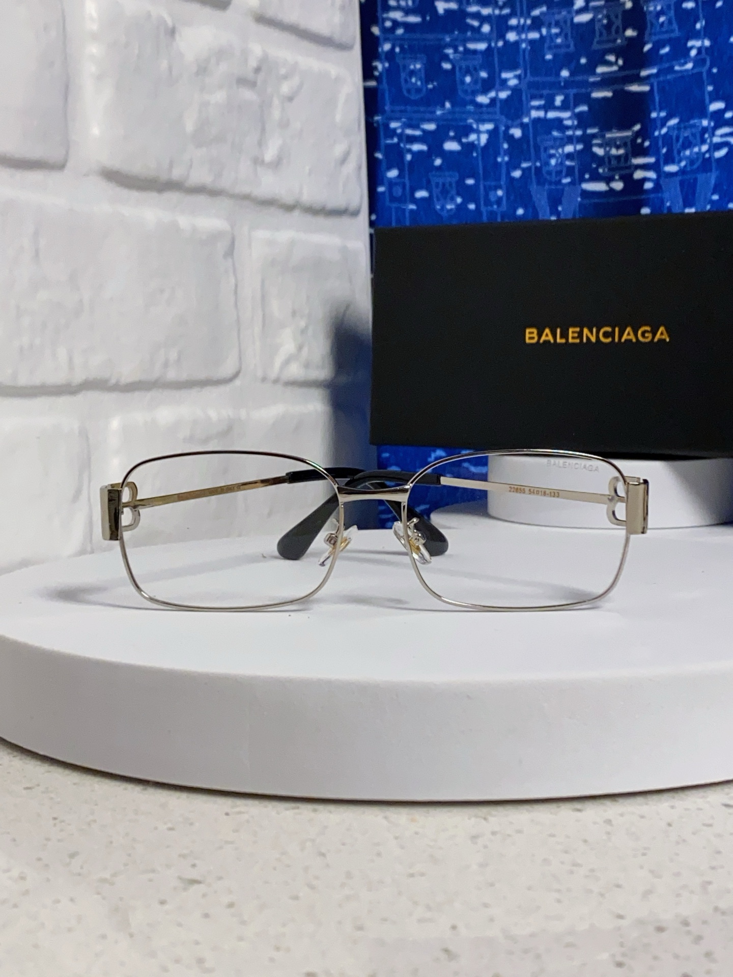  Balenciaga巴黎世家 2025新款金属复古方框斯文金丝长方形男女金银框可配近视眼镜潮 