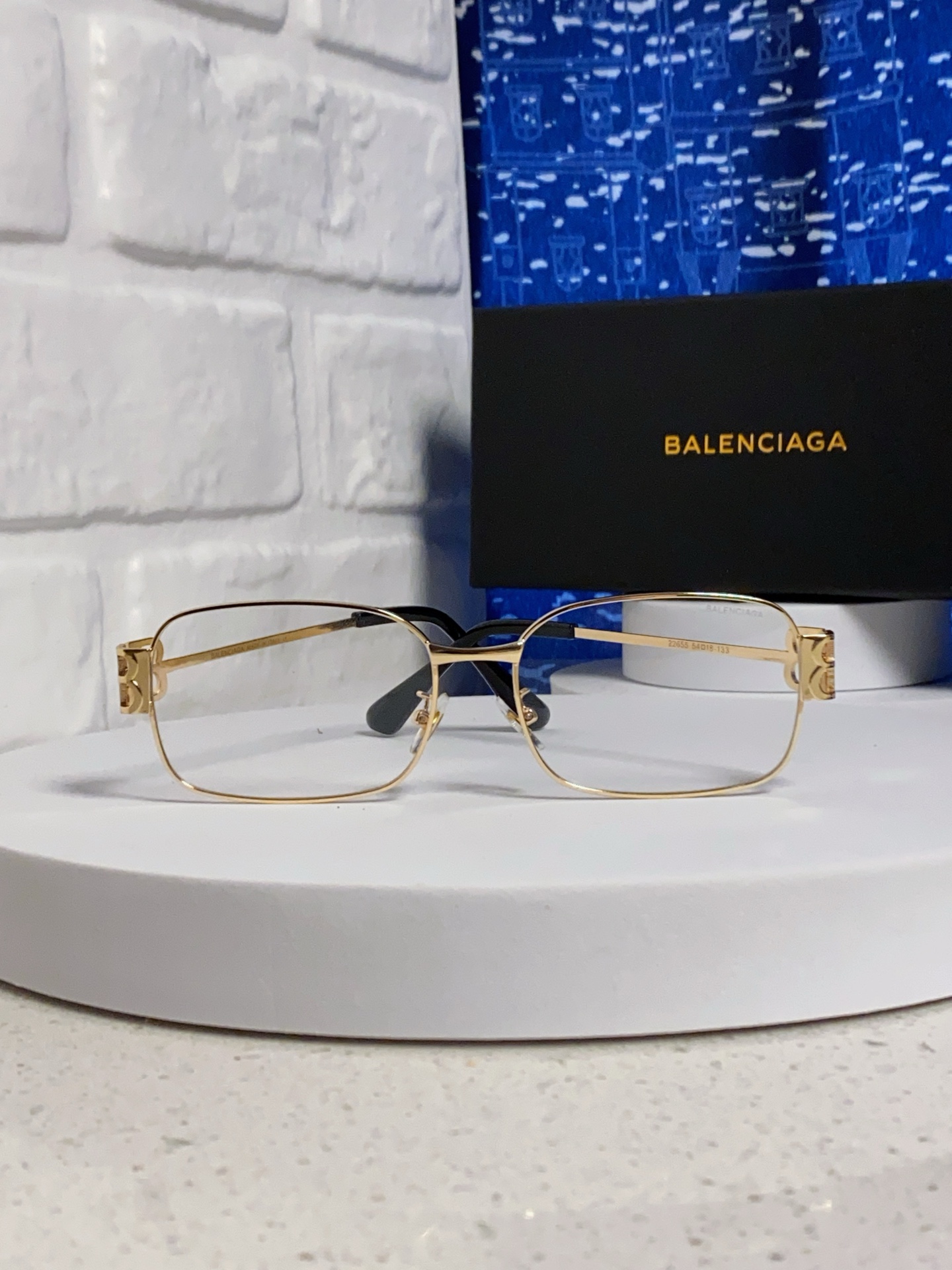  Balenciaga巴黎世家 2025新款金属复古方框斯文金丝长方形男女金银框可配近视眼镜潮 