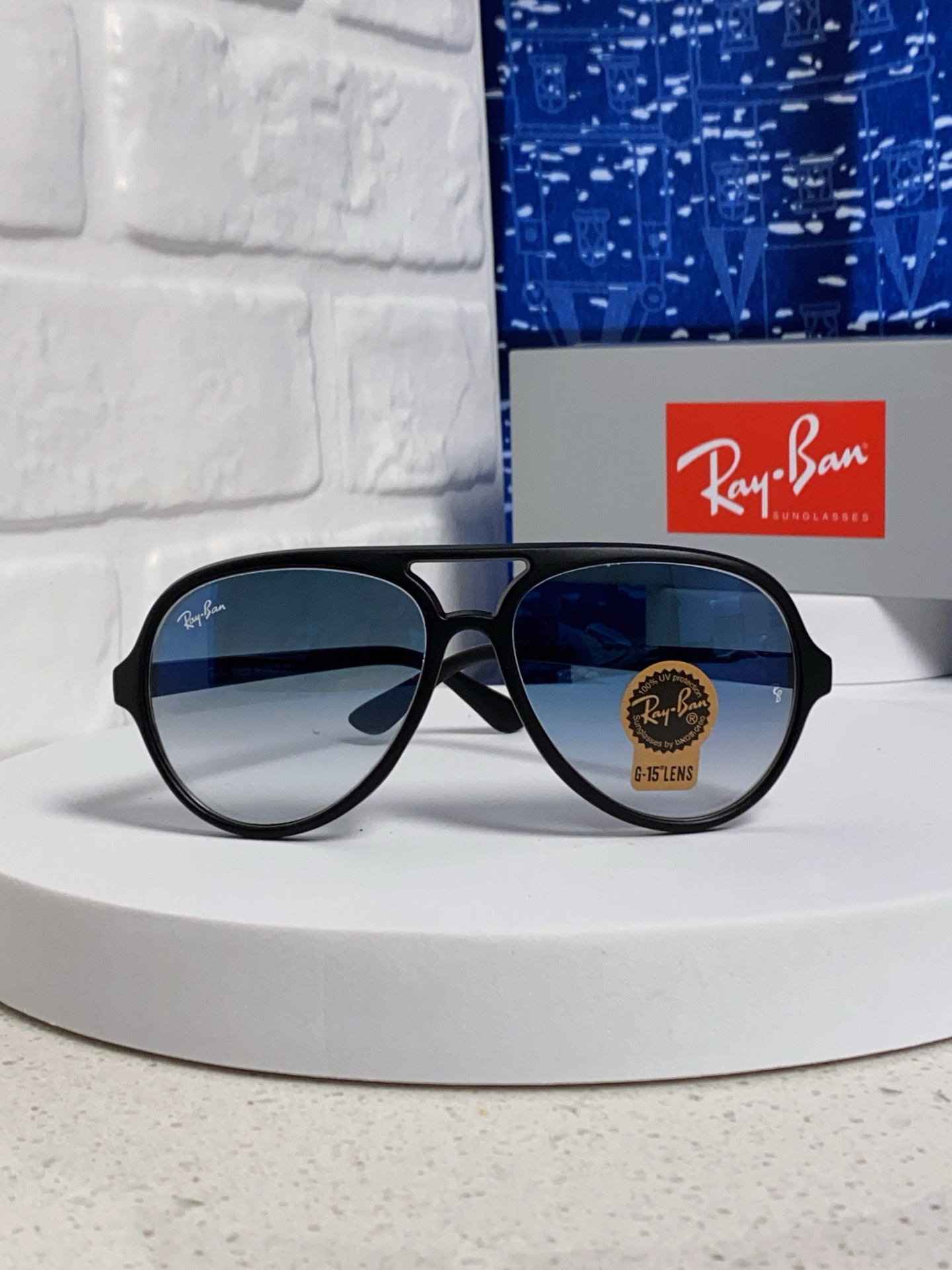  RayBan雷朋 经典男士飞行员眼镜 板材玻璃镜片蛤蟆框太阳镜 RB4125