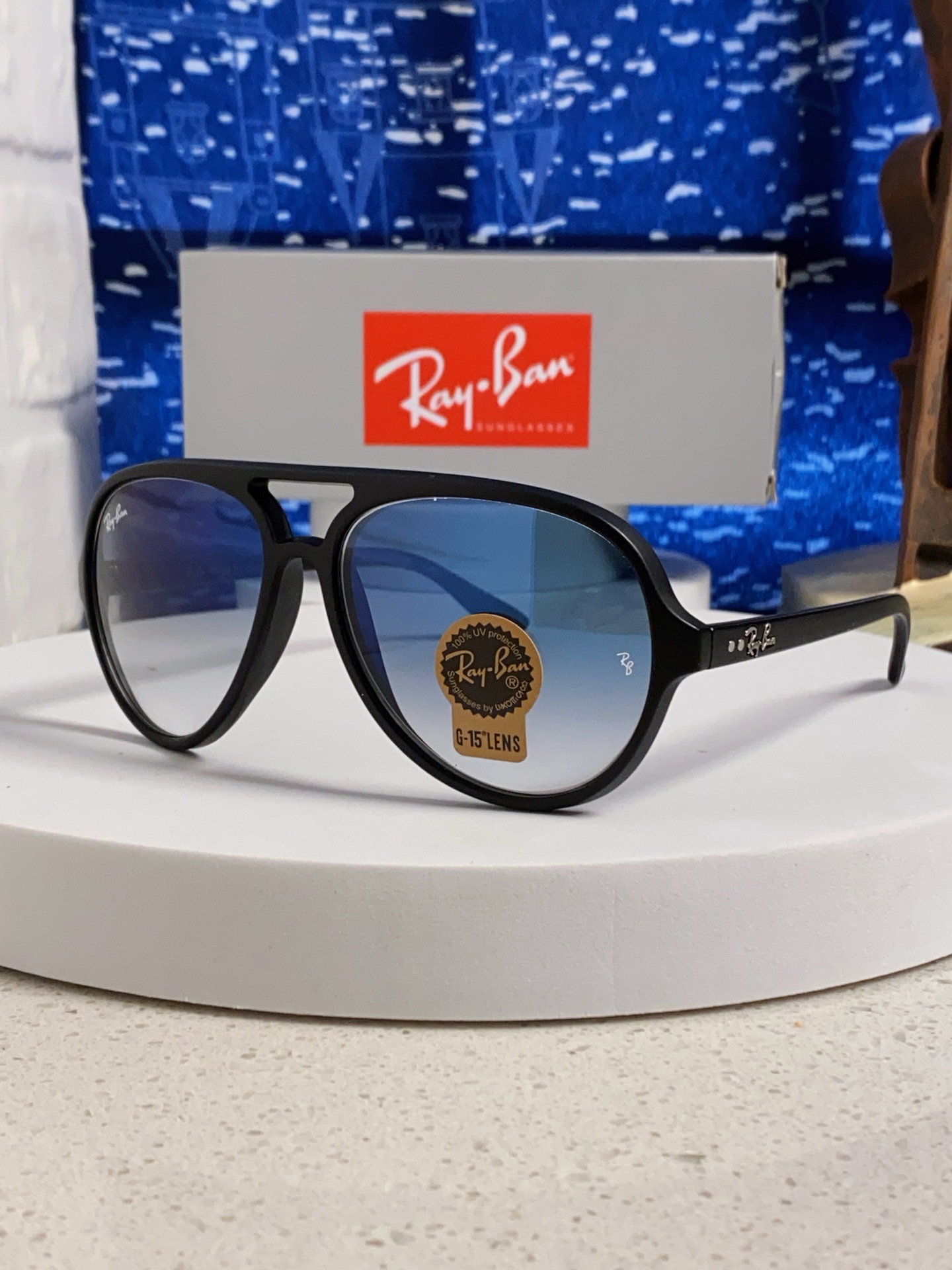  RayBan雷朋 经典男士飞行员眼镜 板材玻璃镜片蛤蟆框太阳镜 RB4125