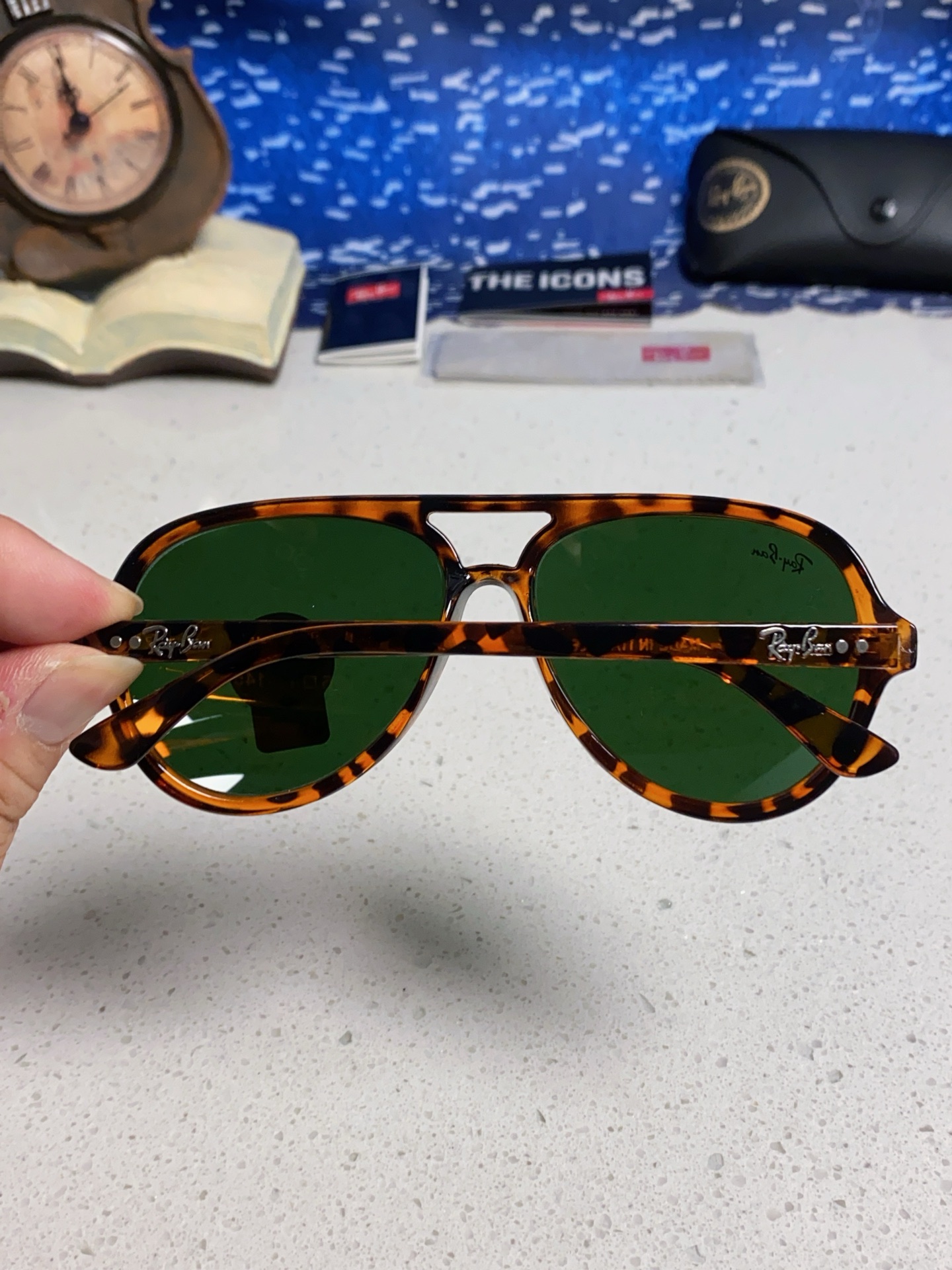  RayBan雷朋 经典男士飞行员眼镜 板材玻璃镜片蛤蟆框太阳镜 RB4125