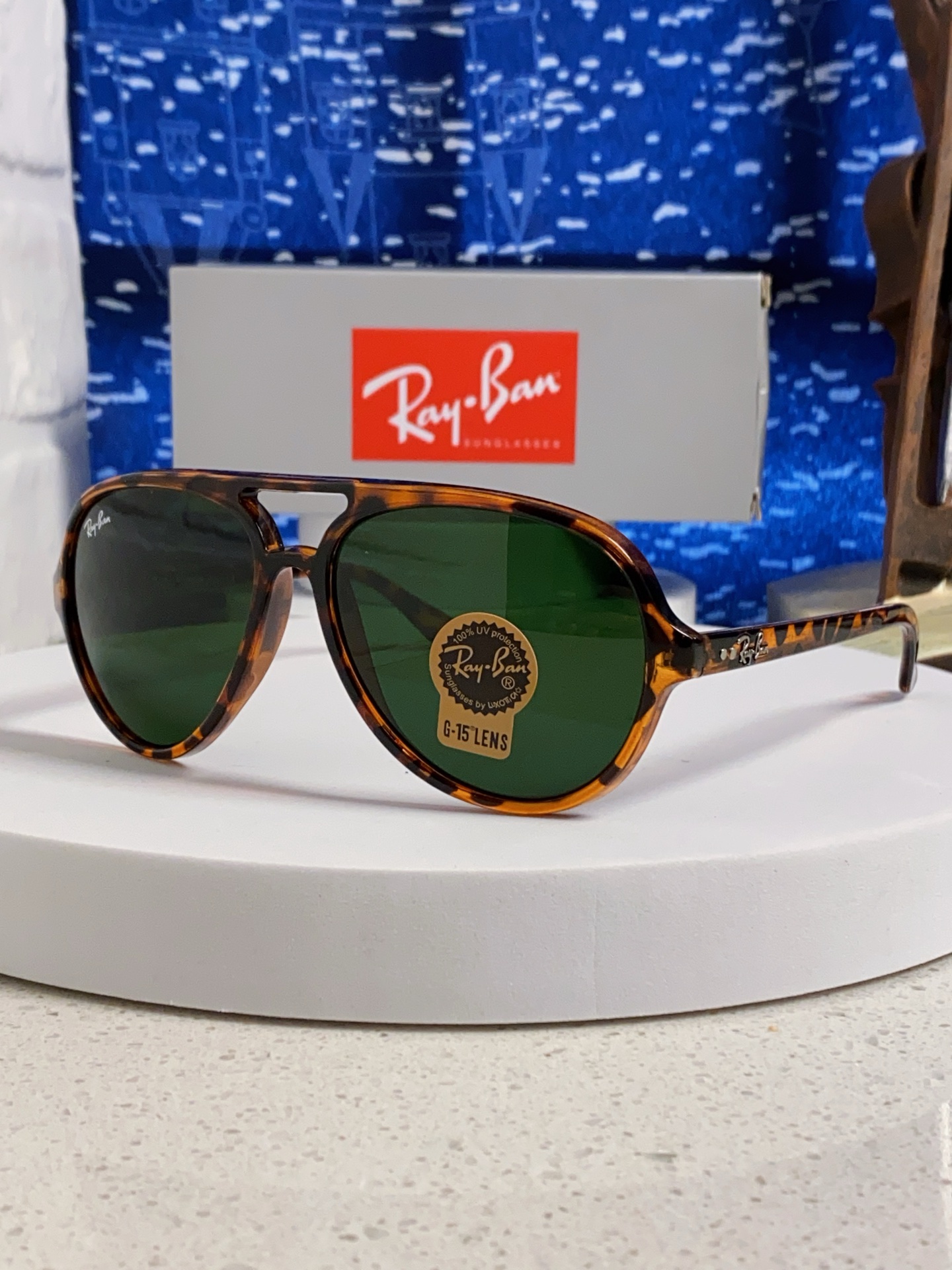  RayBan雷朋 经典男士飞行员眼镜 板材玻璃镜片蛤蟆框太阳镜 RB4125