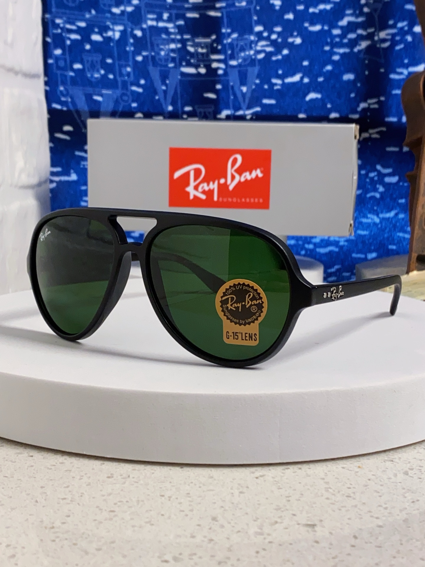  RayBan雷朋 经典男士飞行员眼镜 板材玻璃镜片蛤蟆框太阳镜 RB4125