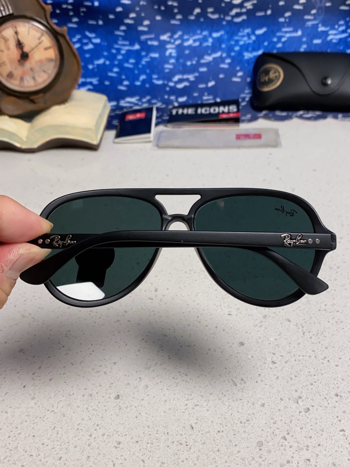  RayBan雷朋 经典男士飞行员眼镜 板材玻璃镜片蛤蟆框太阳镜 RB4125