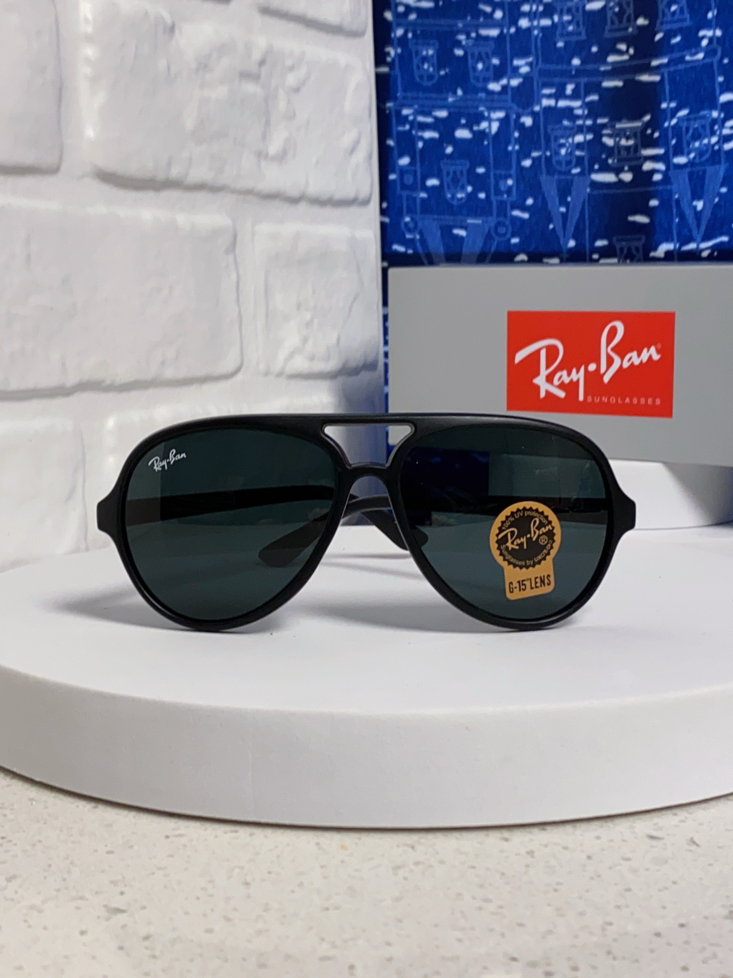  RayBan雷朋 经典男士飞行员眼镜 板材玻璃镜片蛤蟆框太阳镜 RB4125