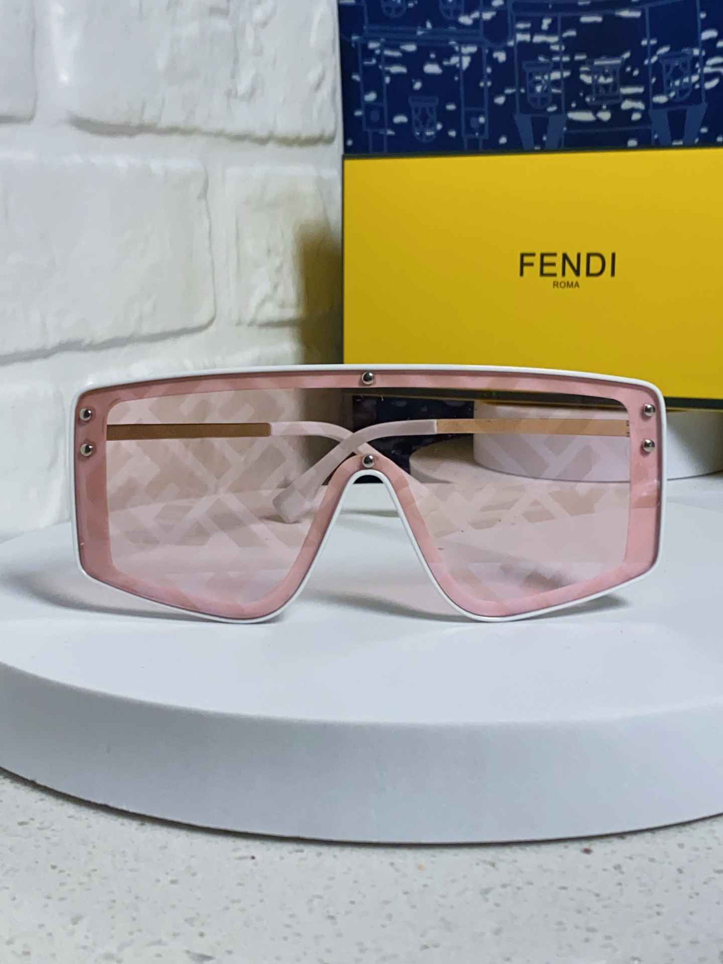  Fendi芬迪 2025新款欧美外贸水印时尚太阳眼镜男墨镜 男女通用 