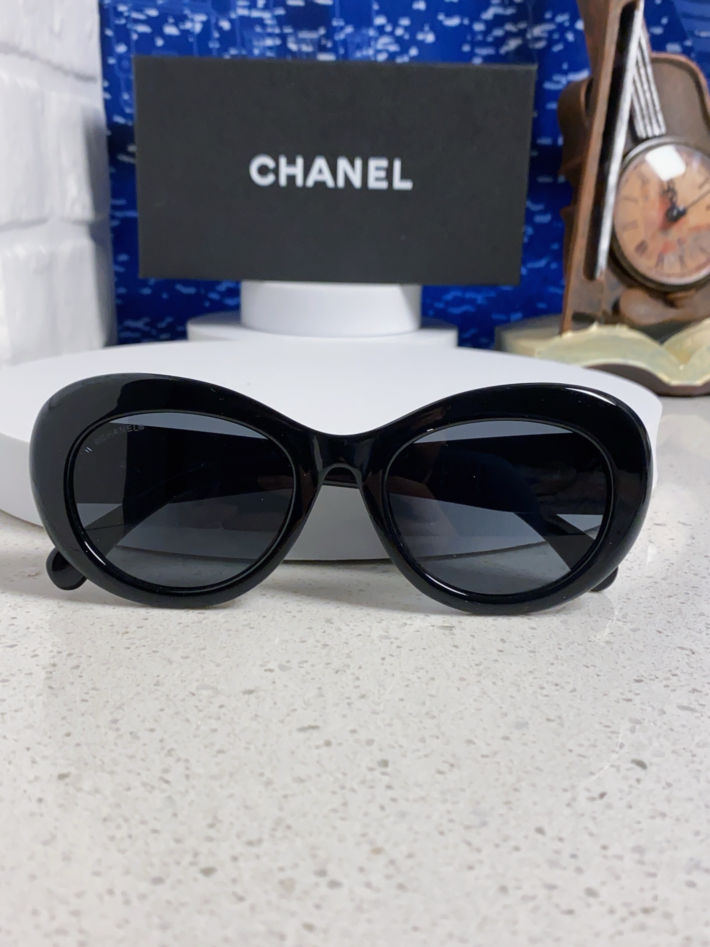 Chanel香奈儿 2025新款 复古大框方形高级感镶钻太阳眼镜圆脸显瘦防紫外线街拍墨镜女款