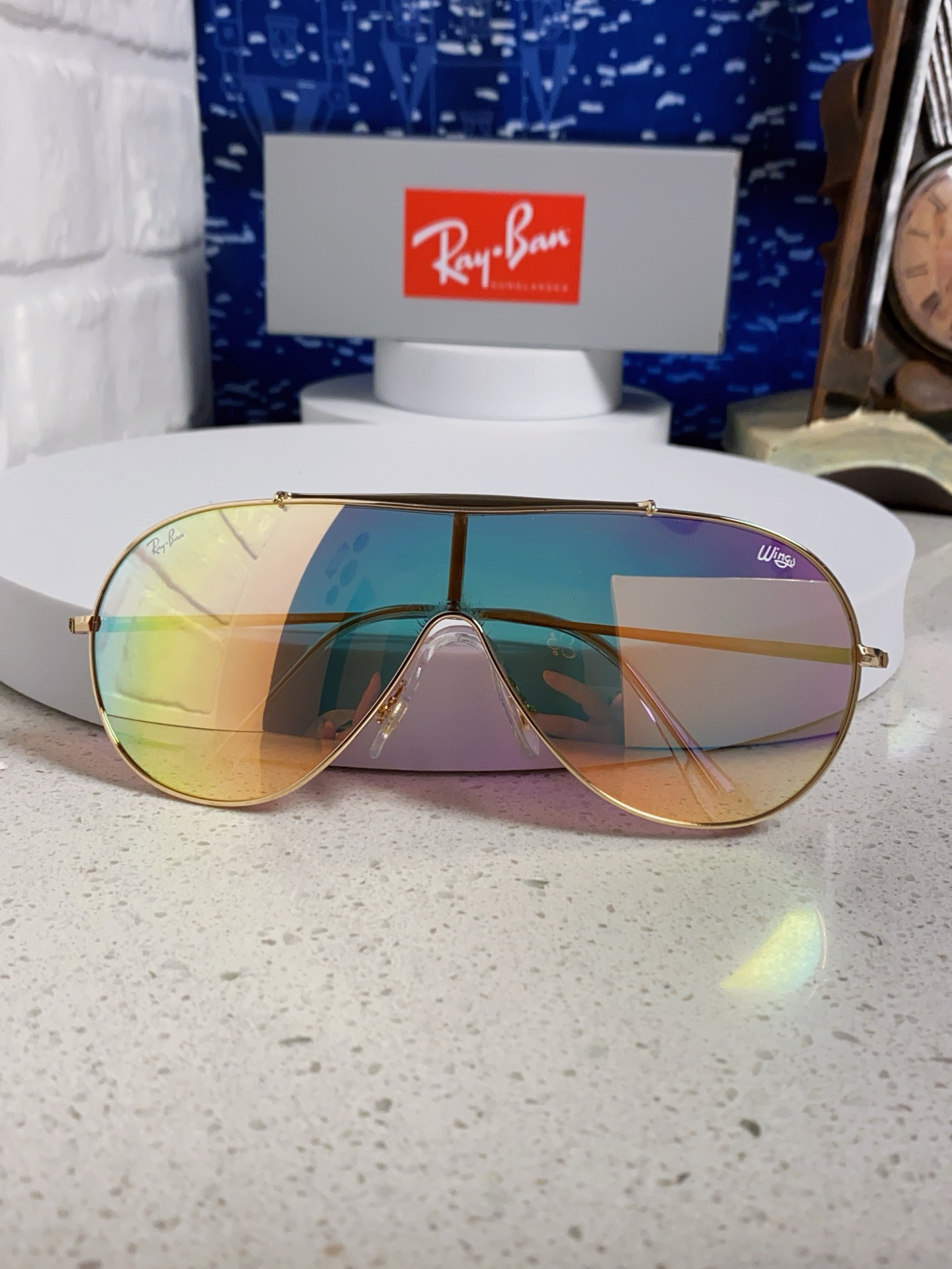  RayBan雷朋 2025新款复古飞行员金属超轻商务休闲太阳镜男女通用 一片式护目镜 RB3597