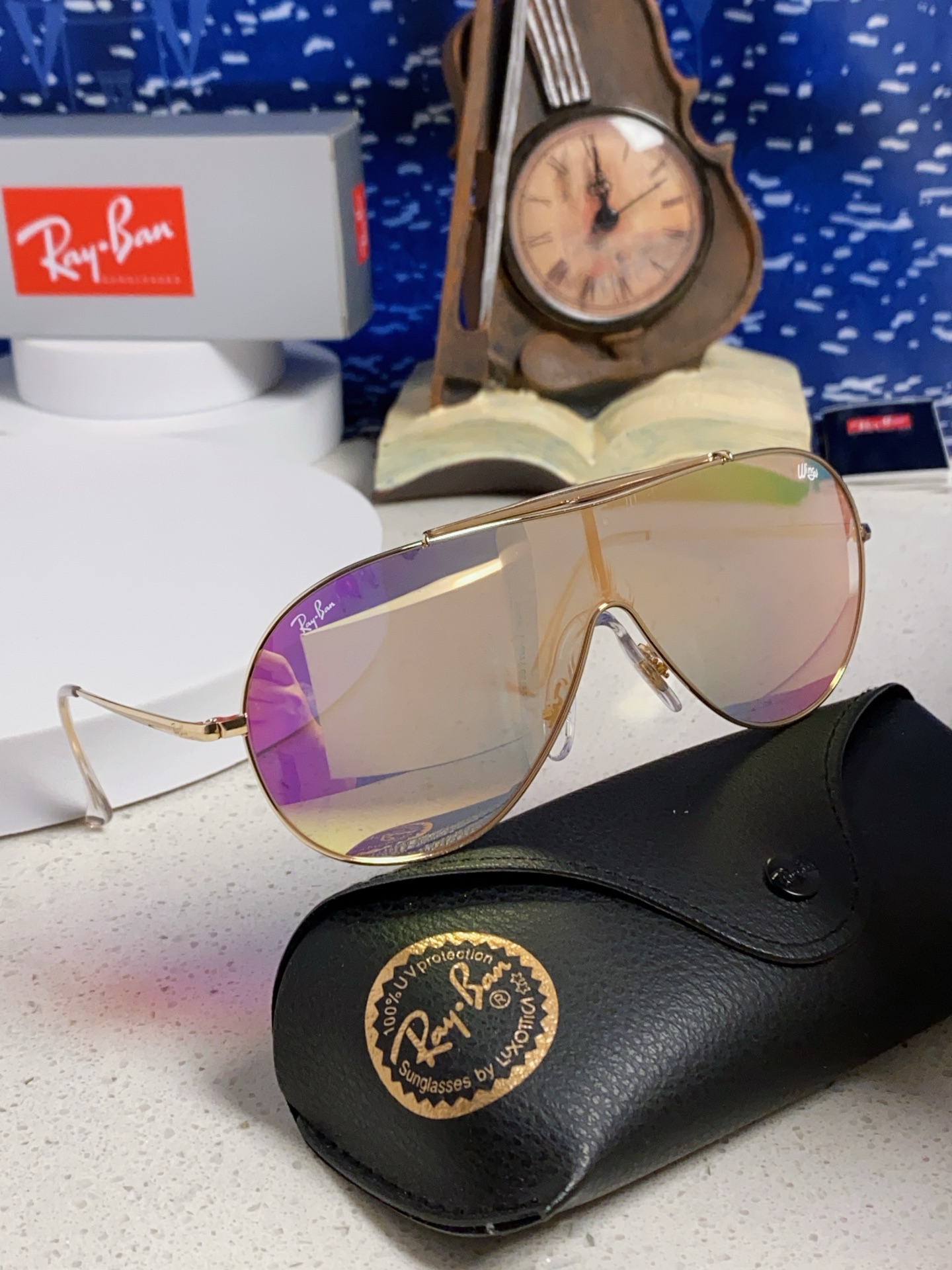  RayBan雷朋 2025新款复古飞行员金属超轻商务休闲太阳镜男女通用 一片式护目镜 RB3597