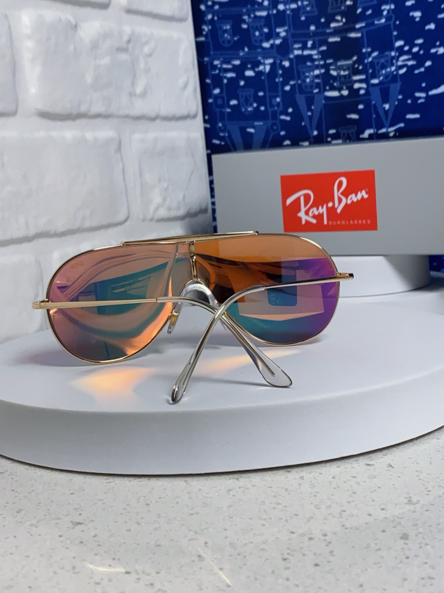  RayBan雷朋 2025新款复古飞行员金属超轻商务休闲太阳镜男女通用 一片式护目镜 RB3597