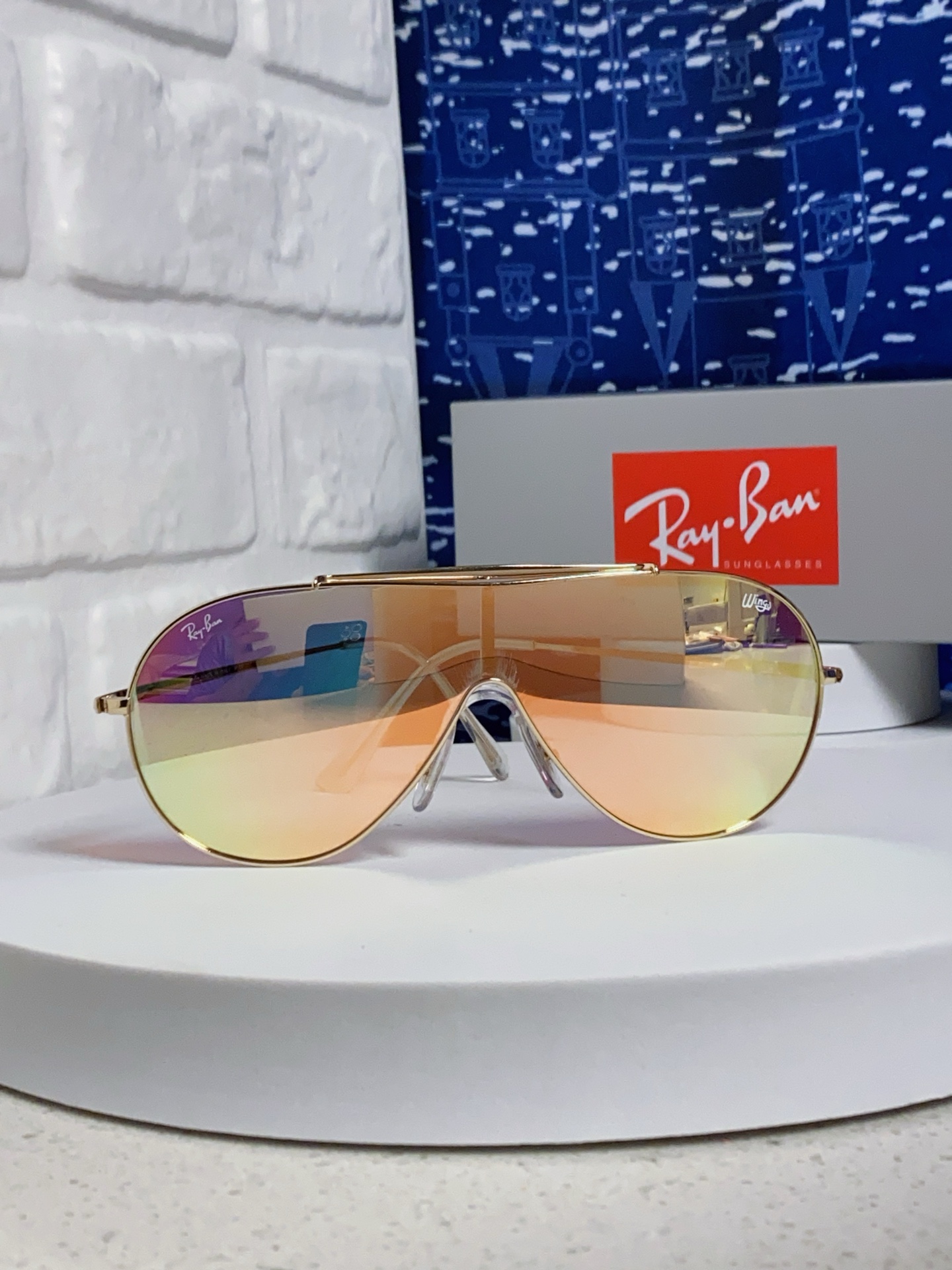  RayBan雷朋 2025新款复古飞行员金属超轻商务休闲太阳镜男女通用 一片式护目镜 RB3597
