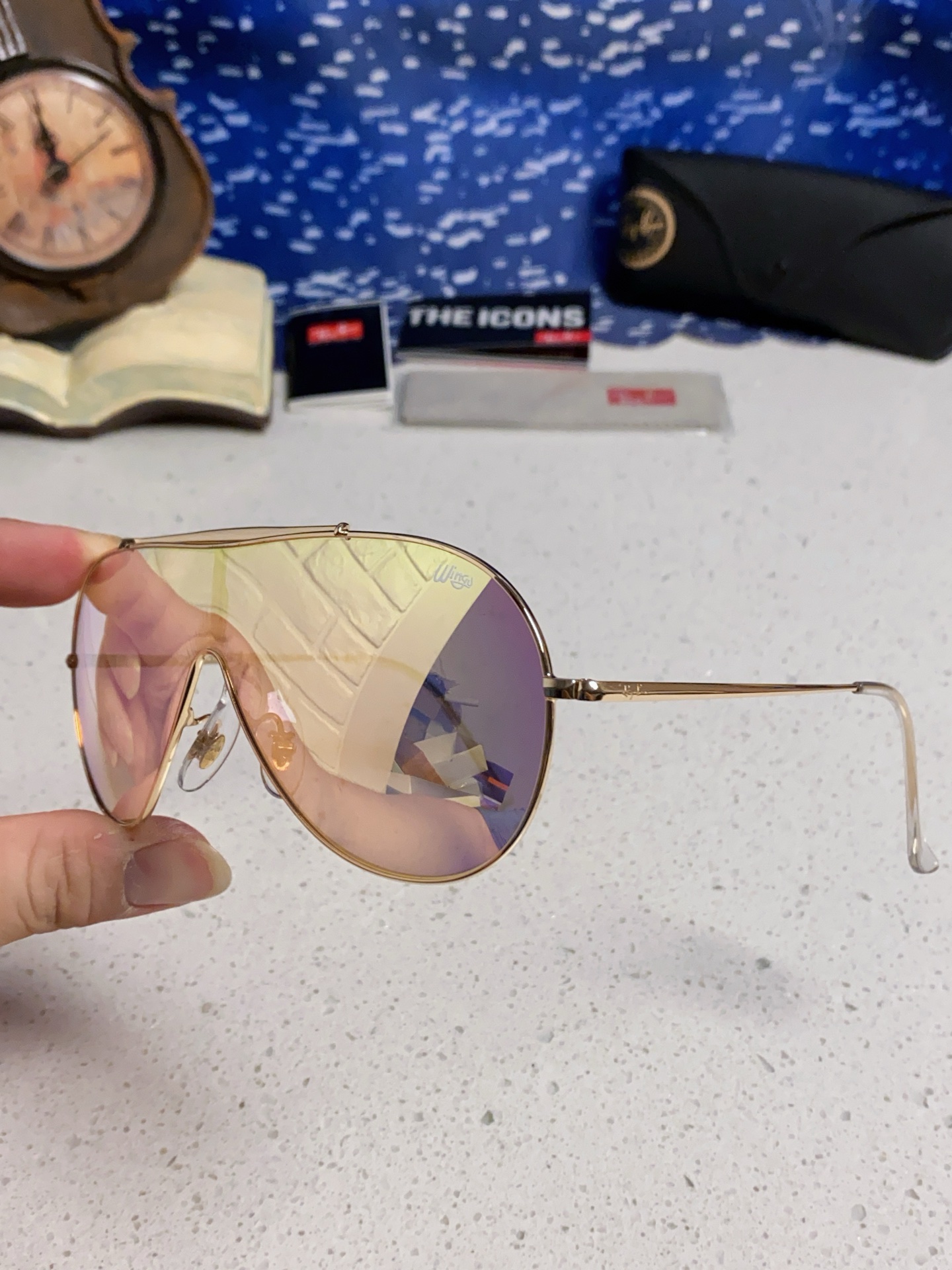  RayBan雷朋 2025新款复古飞行员金属超轻商务休闲太阳镜男女通用 一片式护目镜 RB3597