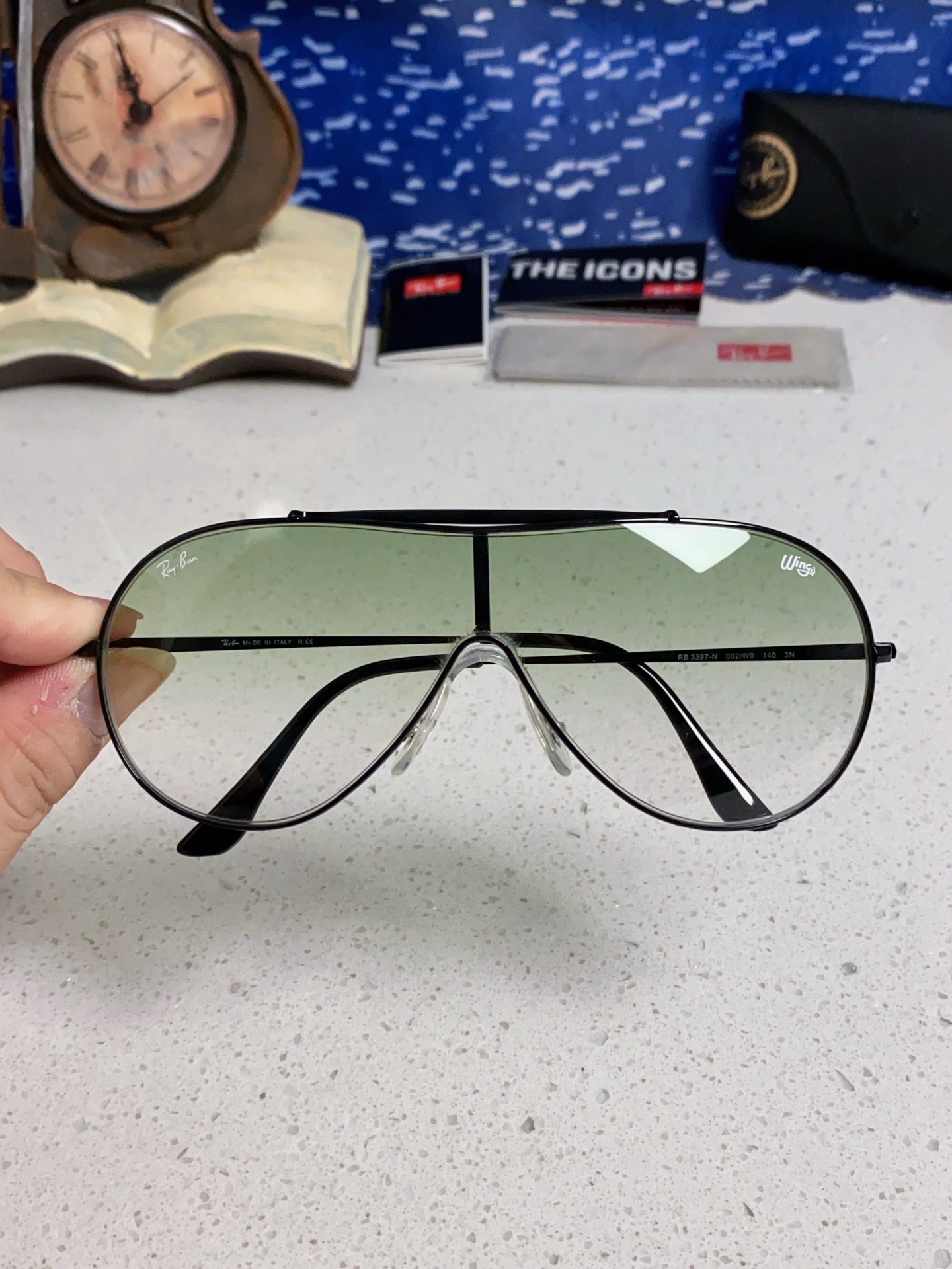  RayBan雷朋 2025新款复古飞行员金属超轻商务休闲太阳镜男女通用 一片式护目镜 RB3597