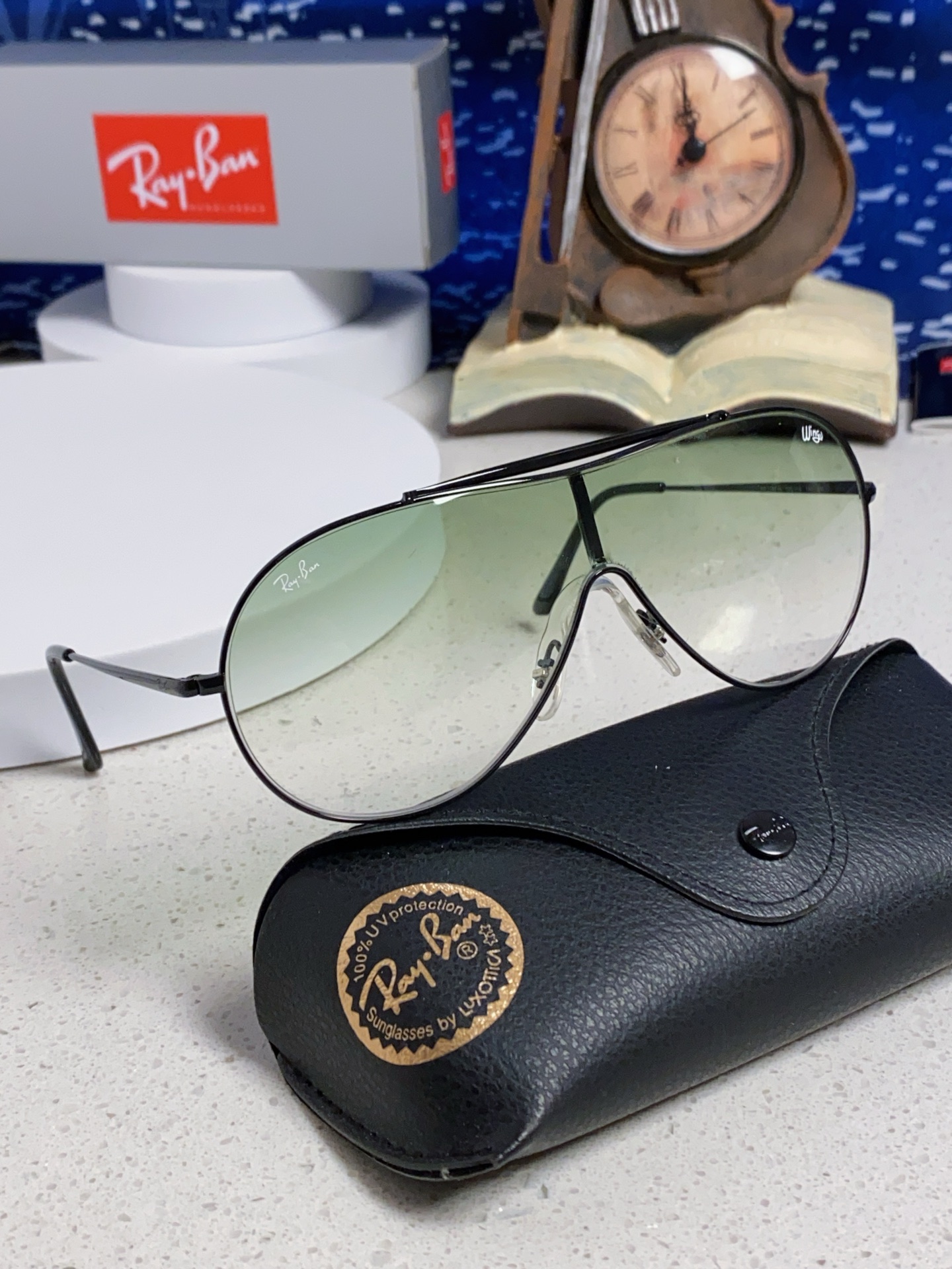  RayBan雷朋 2025新款复古飞行员金属超轻商务休闲太阳镜男女通用 一片式护目镜 RB3597