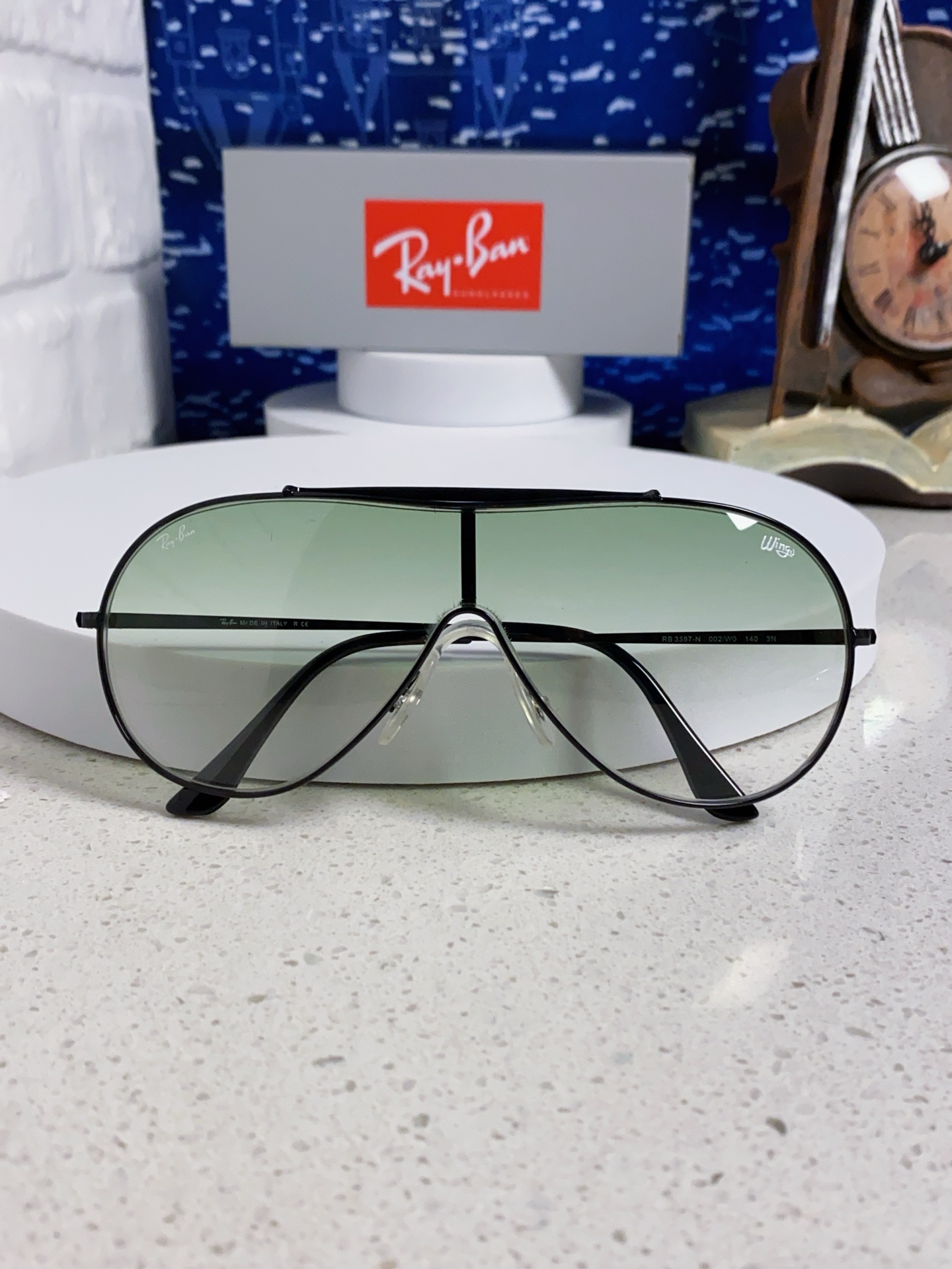  RayBan雷朋 2025新款复古飞行员金属超轻商务休闲太阳镜男女通用 一片式护目镜 RB3597