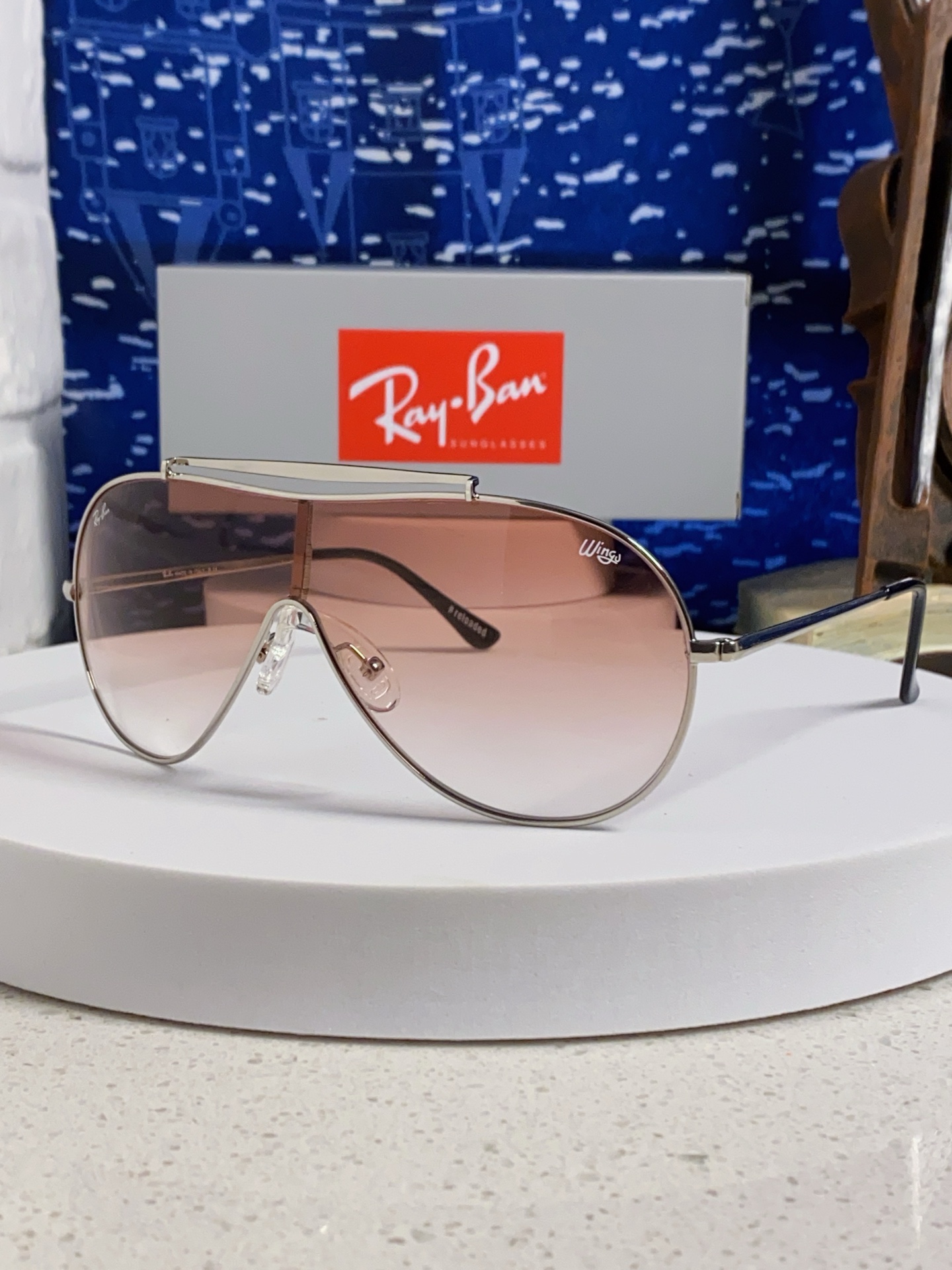  RayBan雷朋 2025新款复古飞行员金属超轻商务休闲太阳镜男女通用 一片式护目镜 RB3597