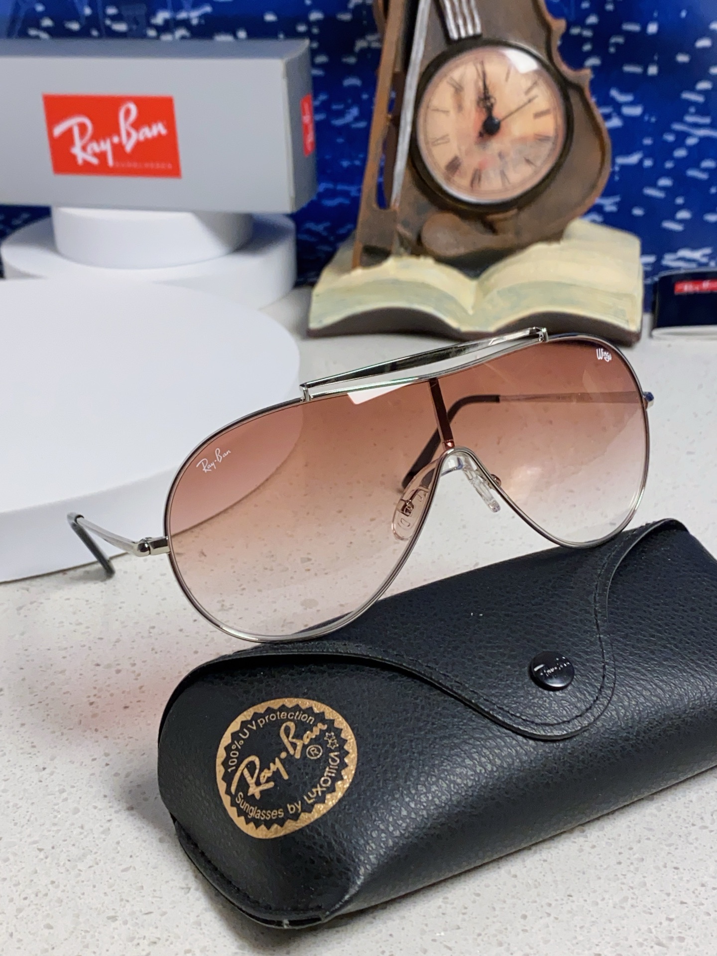  RayBan雷朋 2025新款复古飞行员金属超轻商务休闲太阳镜男女通用 一片式护目镜 RB3597