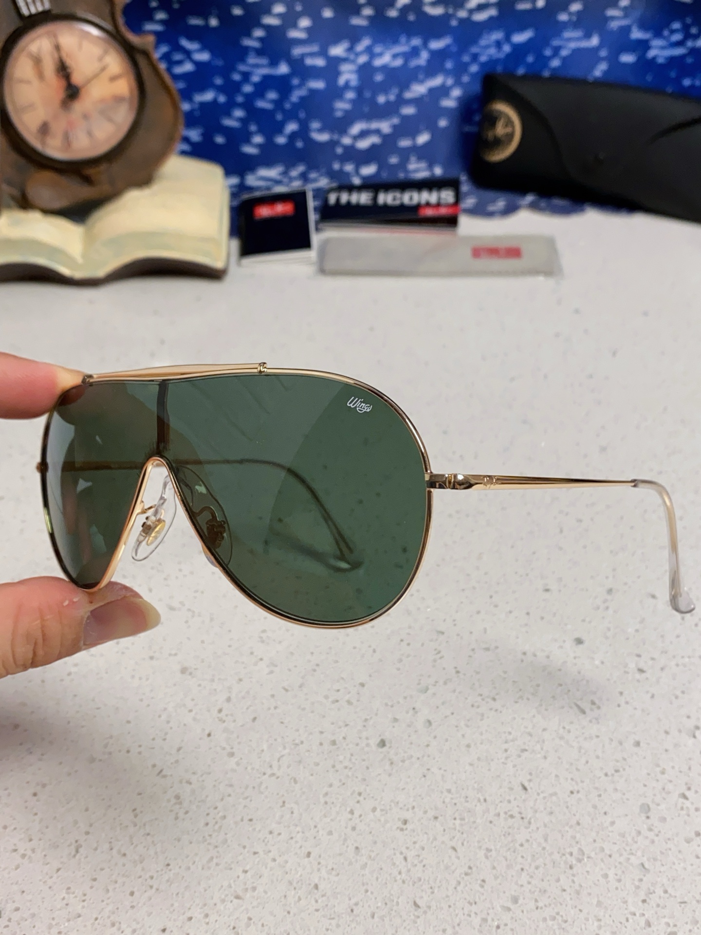  RayBan雷朋 2025新款复古飞行员金属超轻商务休闲太阳镜男女通用 一片式护目镜 RB3597