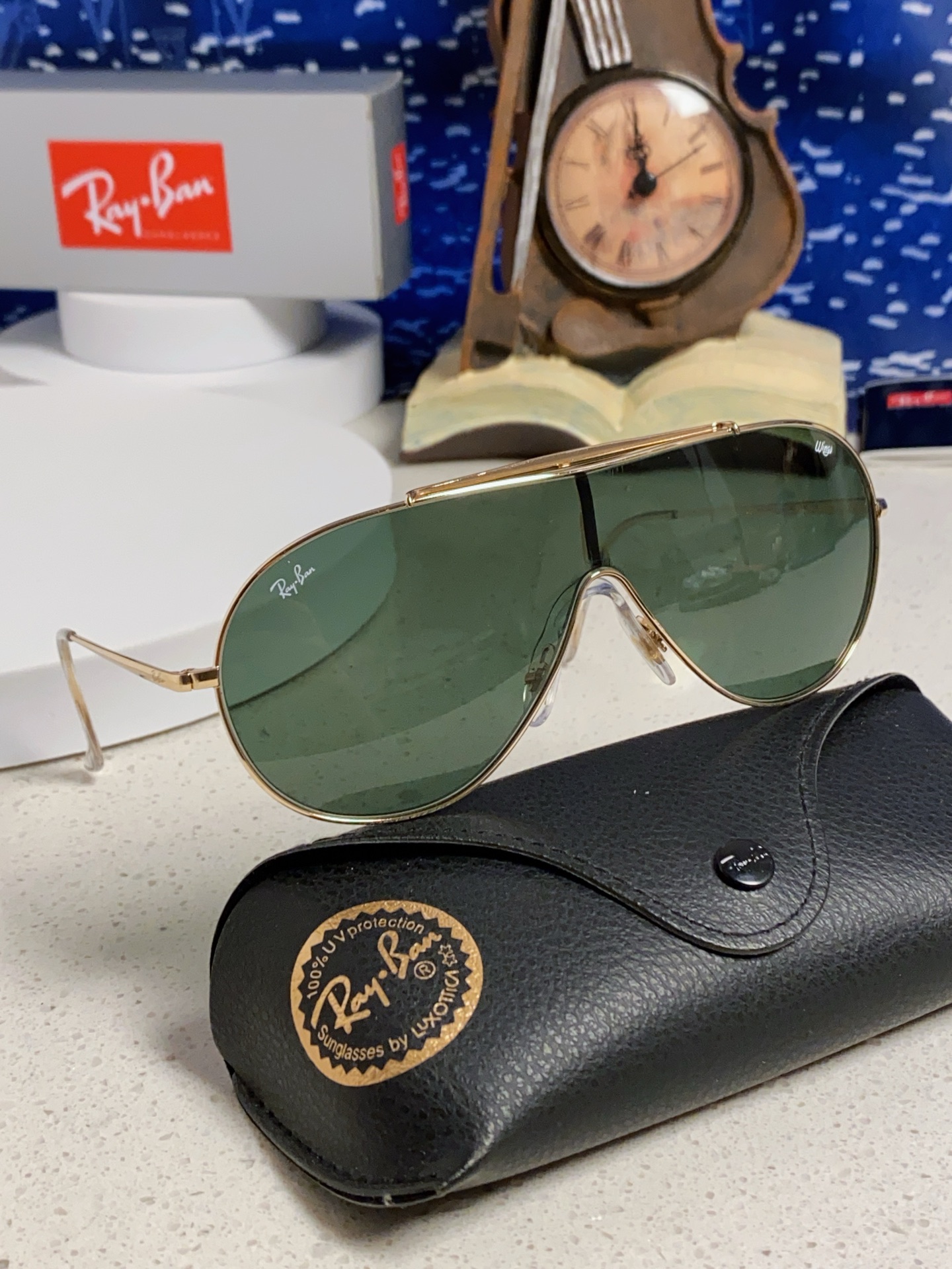  RayBan雷朋 2025新款复古飞行员金属超轻商务休闲太阳镜男女通用 一片式护目镜 RB3597
