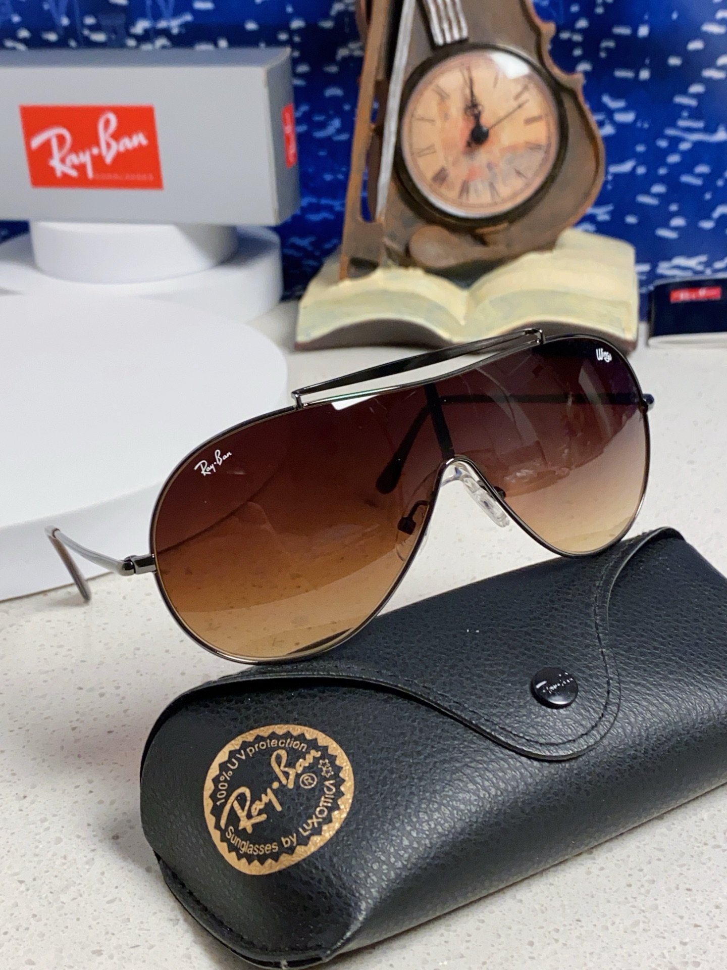  RayBan雷朋 2025新款复古飞行员金属超轻商务休闲太阳镜男女通用 一片式护目镜 RB3597