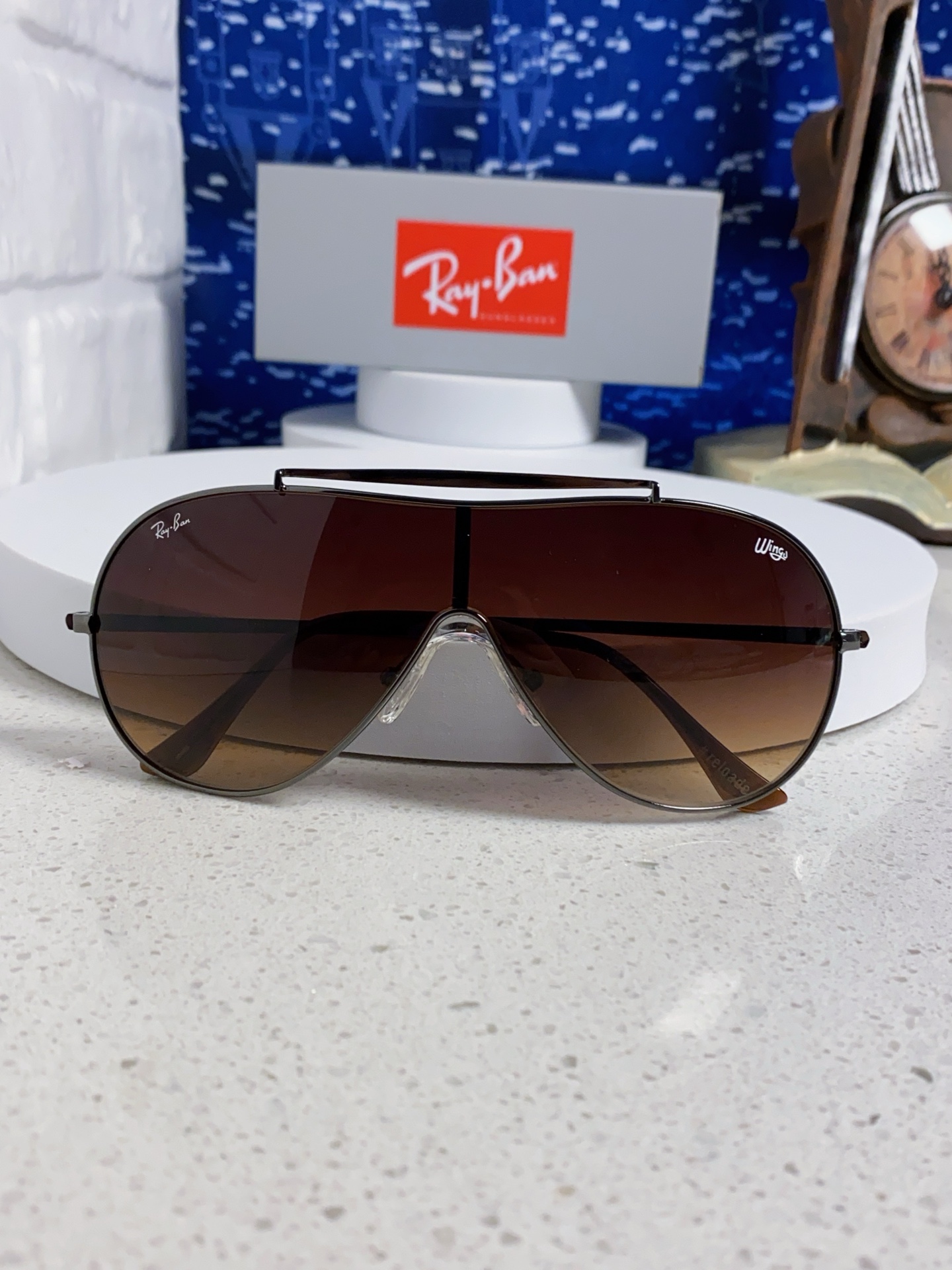  RayBan雷朋 2025新款复古飞行员金属超轻商务休闲太阳镜男女通用 一片式护目镜 RB3597