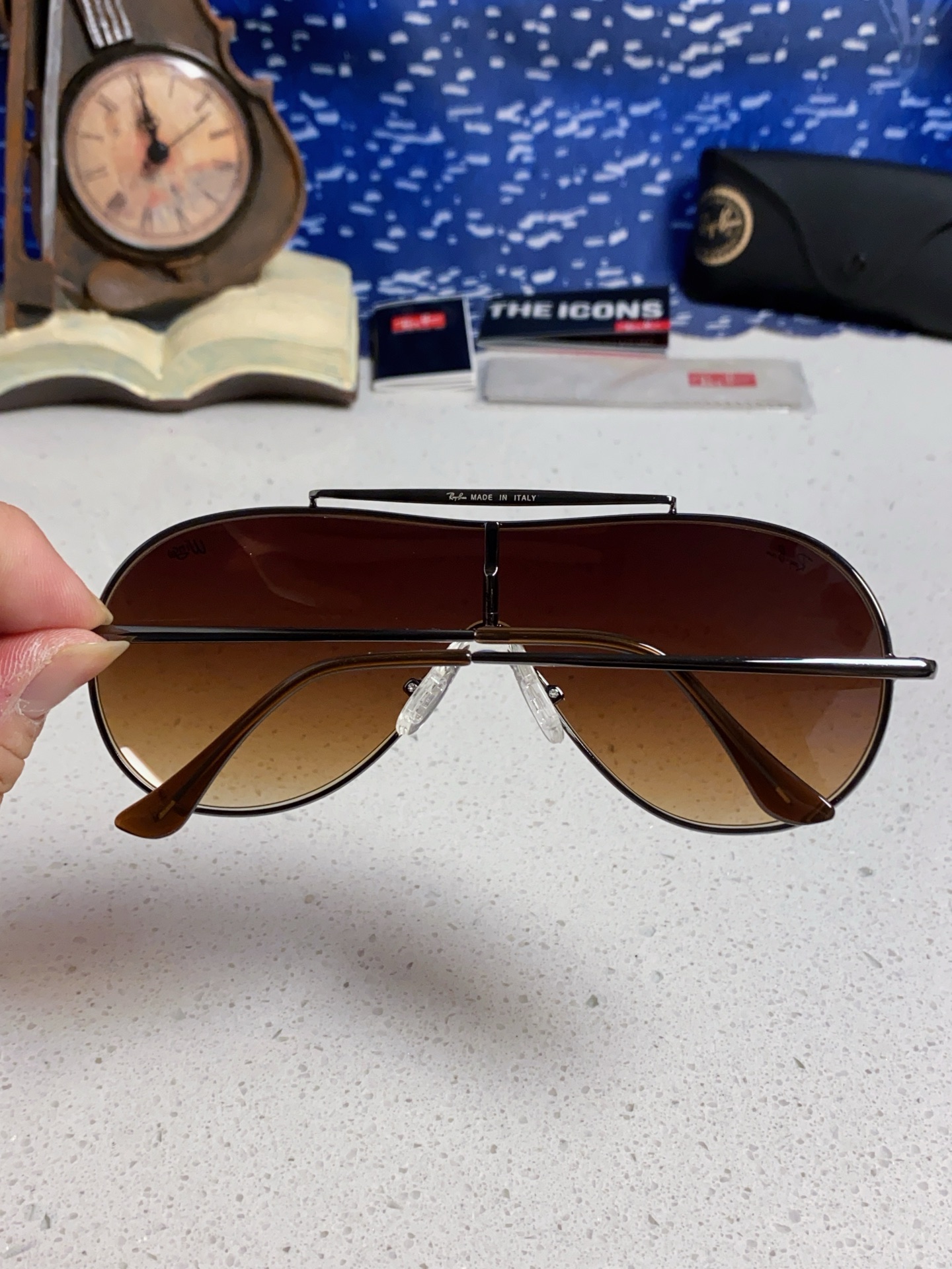  RayBan雷朋 2025新款复古飞行员金属超轻商务休闲太阳镜男女通用 一片式护目镜 RB3597