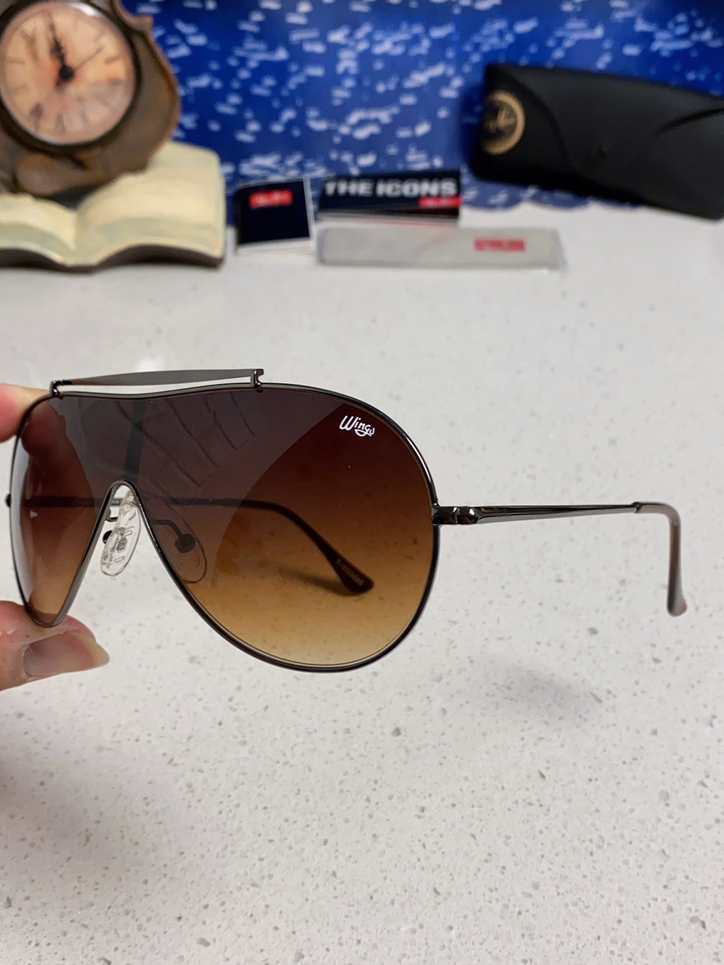  RayBan雷朋 2025新款复古飞行员金属超轻商务休闲太阳镜男女通用 一片式护目镜 RB3597