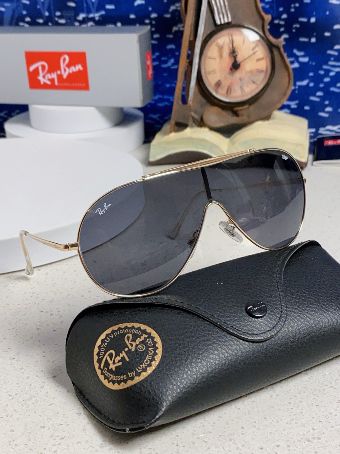  RayBan雷朋 2025新款复古飞行员金属超轻商务休闲太阳镜男女通用 一片式护目镜 RB3597