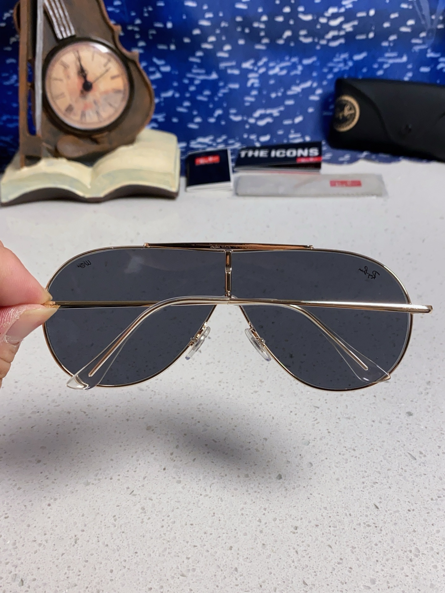  RayBan雷朋 2025新款复古飞行员金属超轻商务休闲太阳镜男女通用 一片式护目镜 RB3597