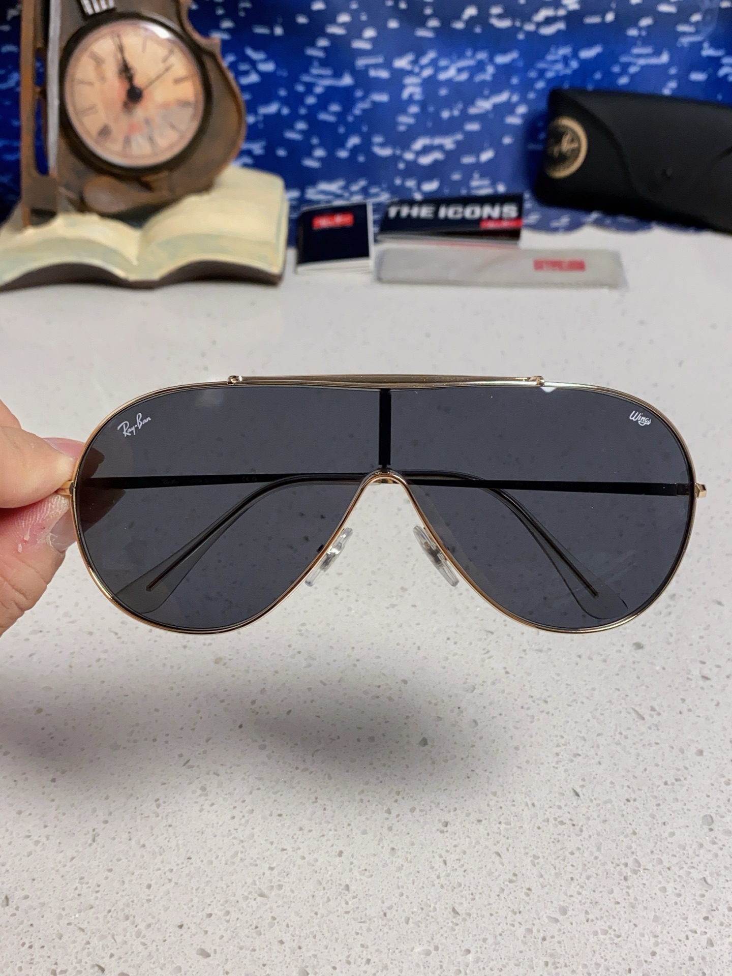  RayBan雷朋 2025新款复古飞行员金属超轻商务休闲太阳镜男女通用 一片式护目镜 RB3597
